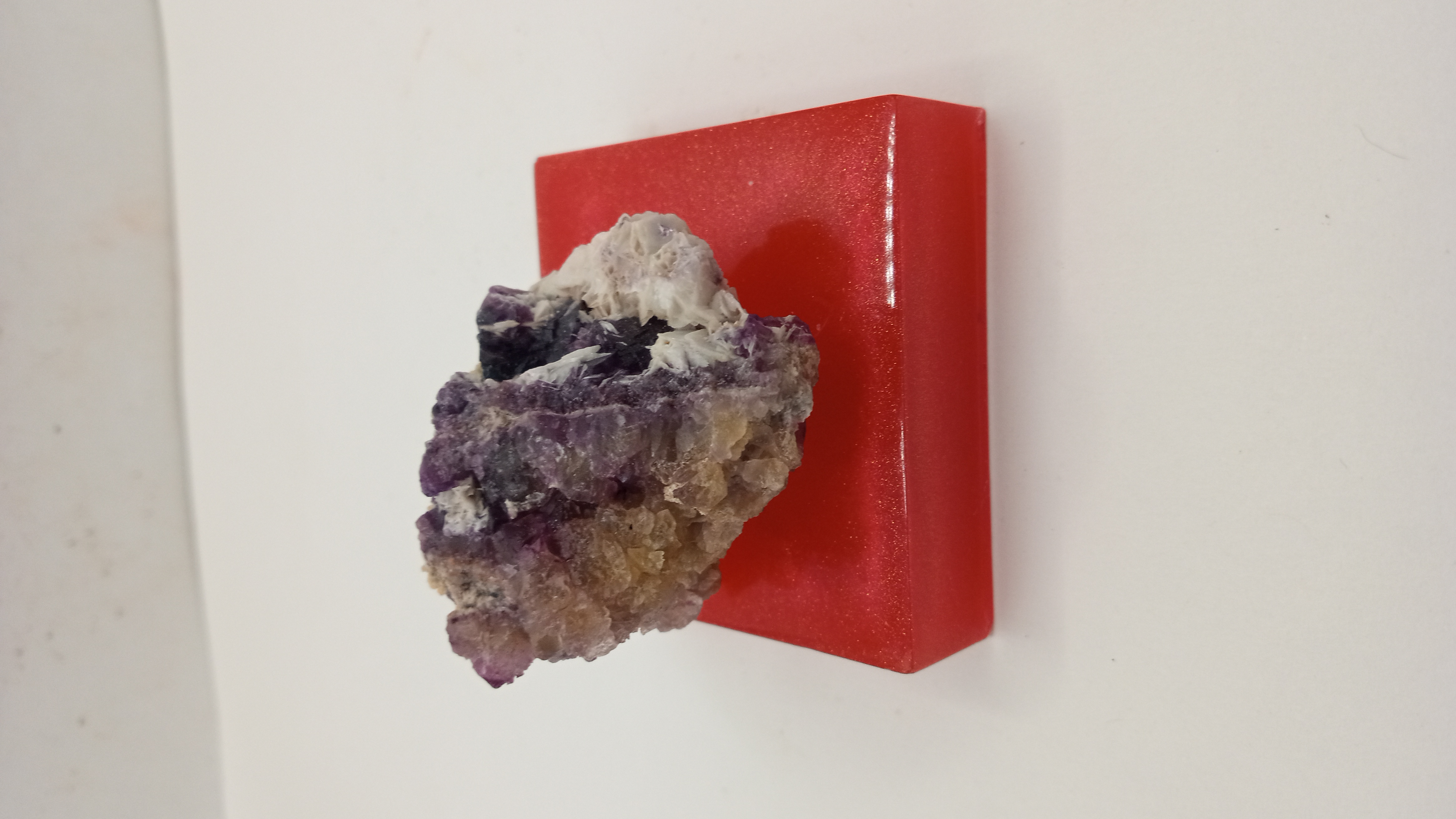 Purple fluorite light & Violet colors - on Stand - New Mexico -