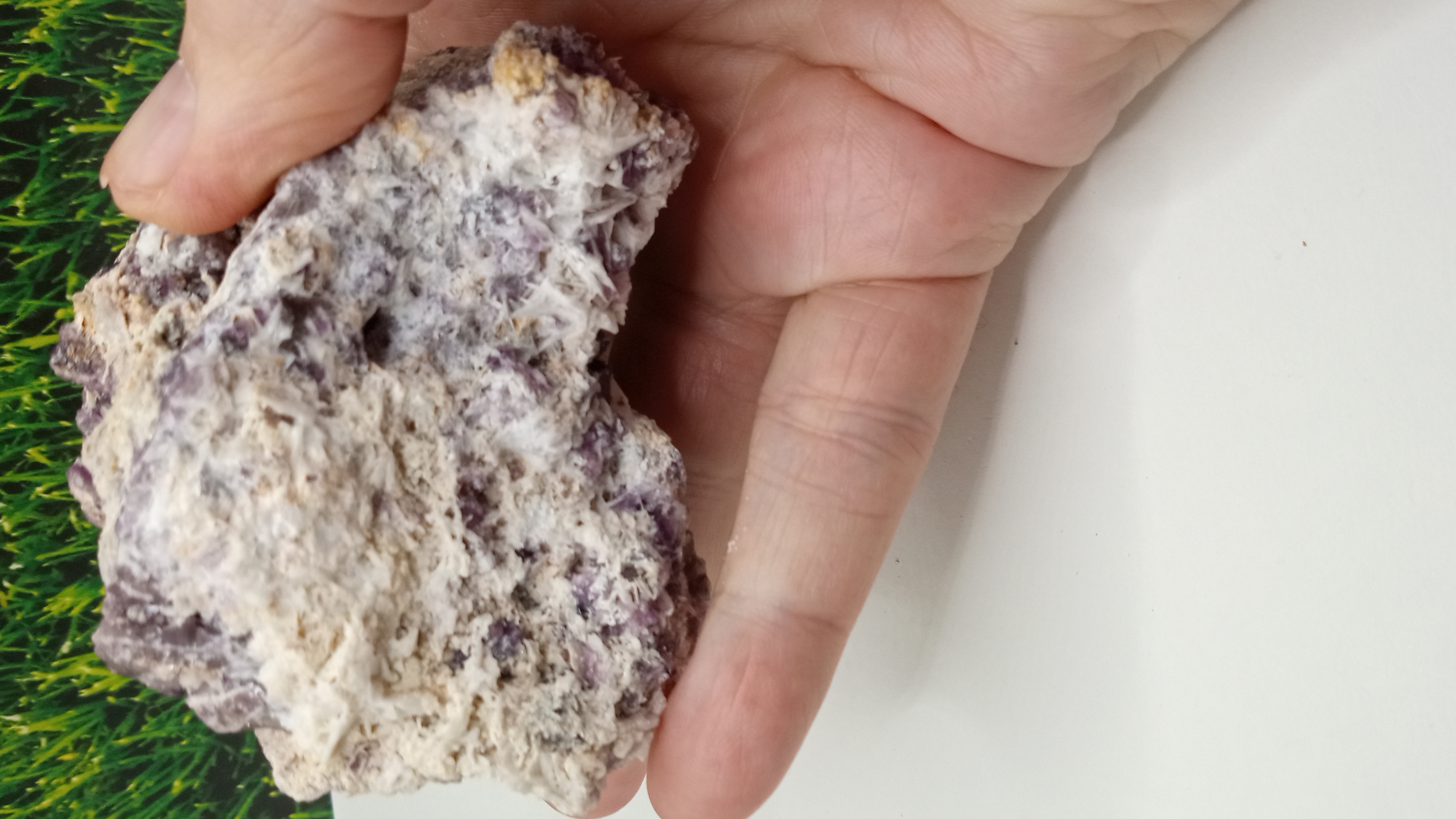 Raspberry colored Unique Fluorite with white blades Hiebert mine,