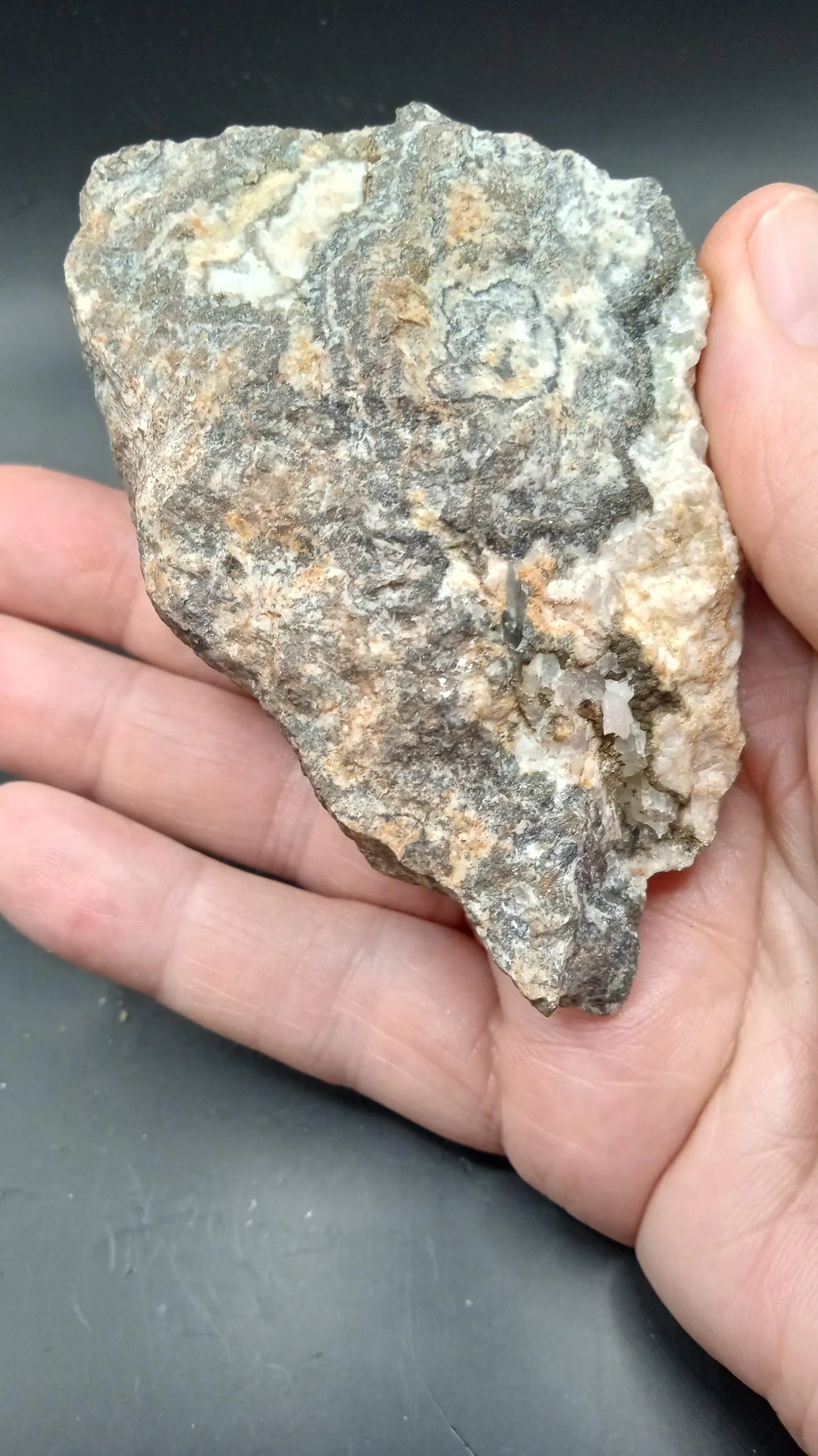 Chalcedony with Gold Pyrite Mineral Specimen -