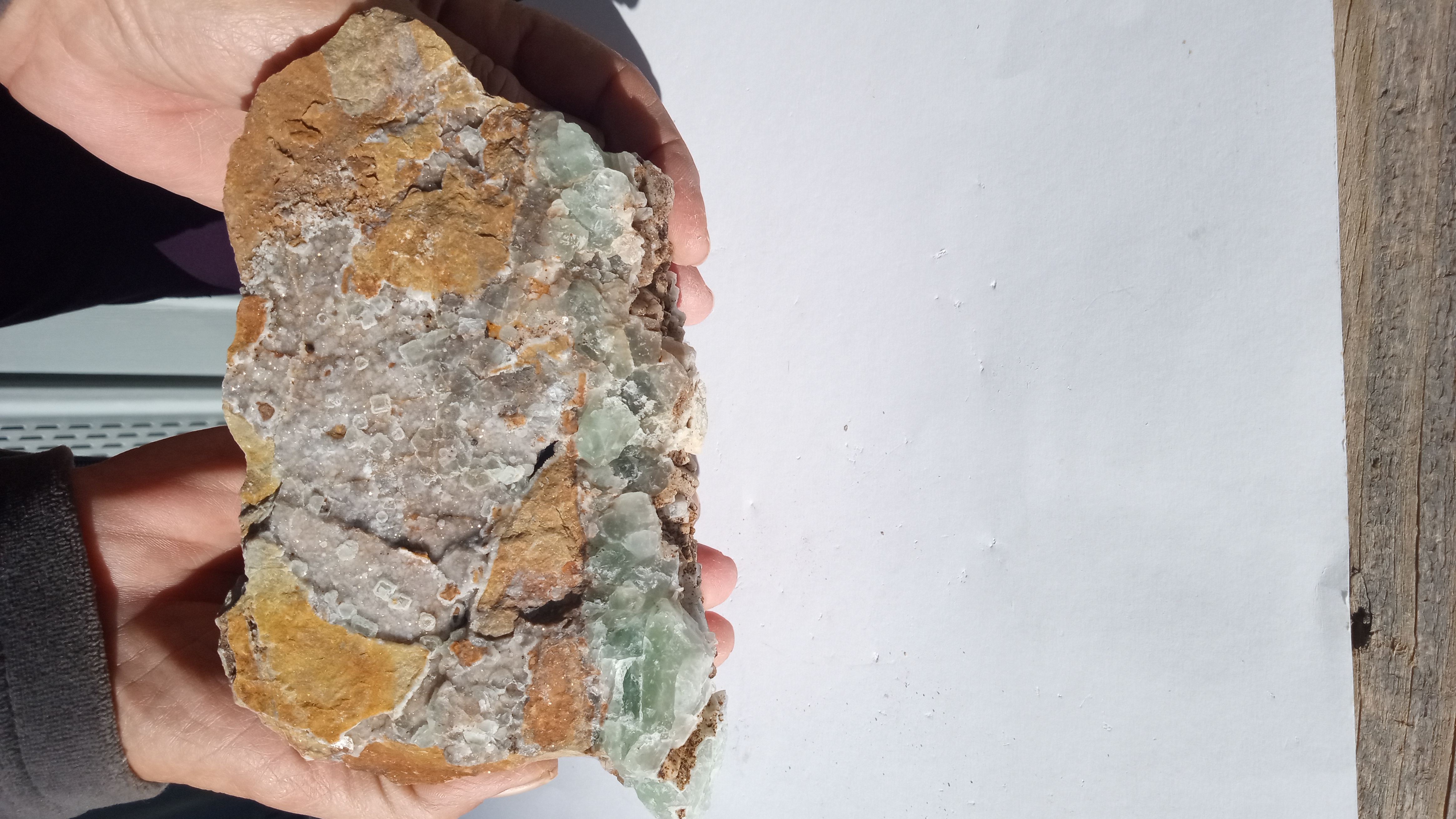 Beautiful Clear & Green Calcite w/ brown colors