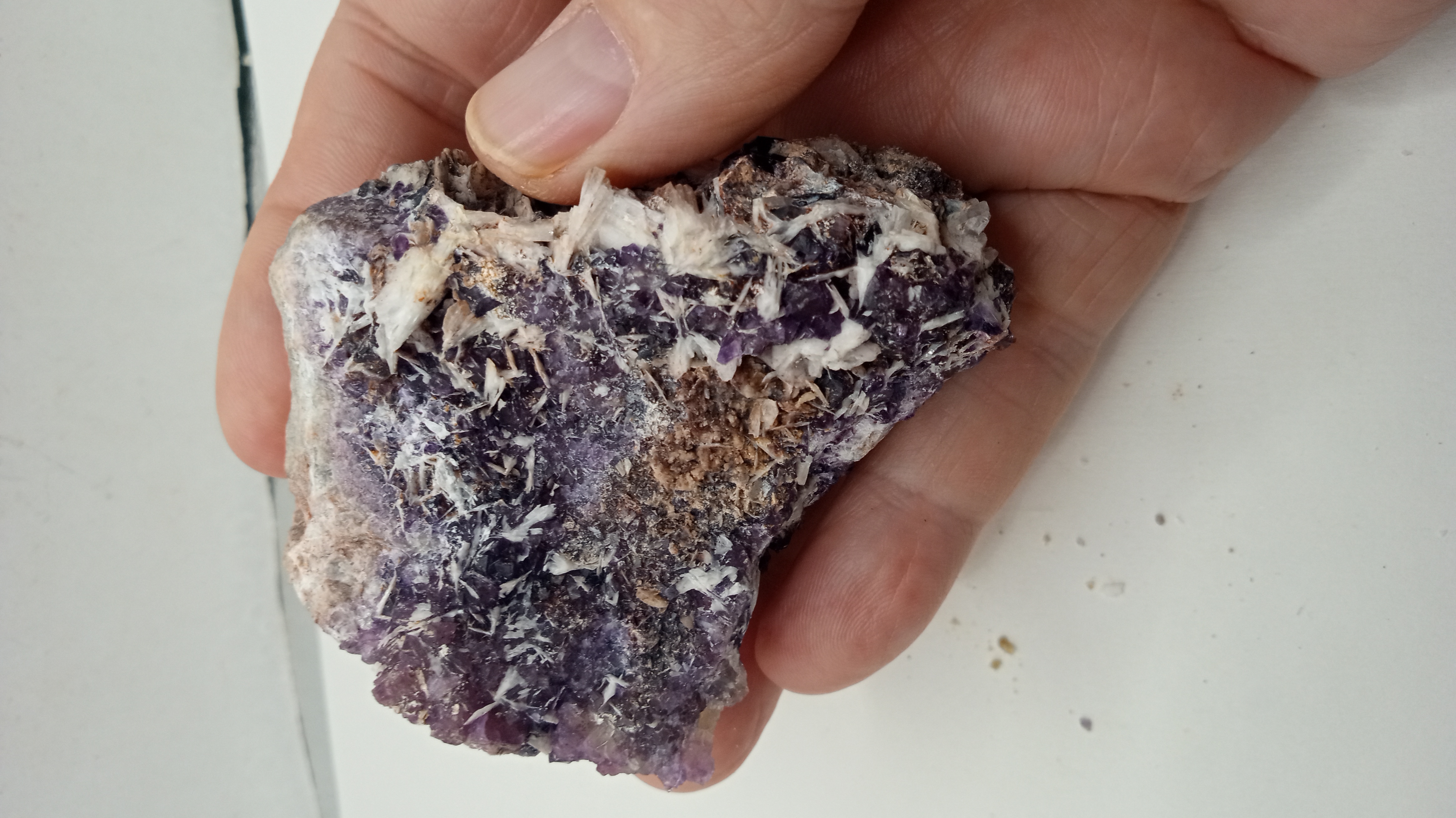 Stunning Raspberry Fluorite w/ Barite Blades - Bishops Cap New Mexico