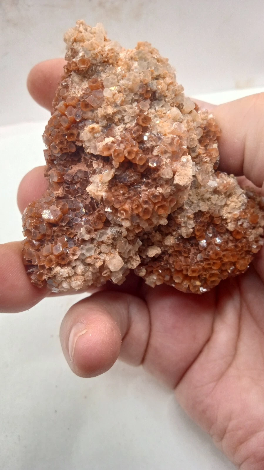 Stunning Sparkly Red Aragonite Mineral Specimen -
