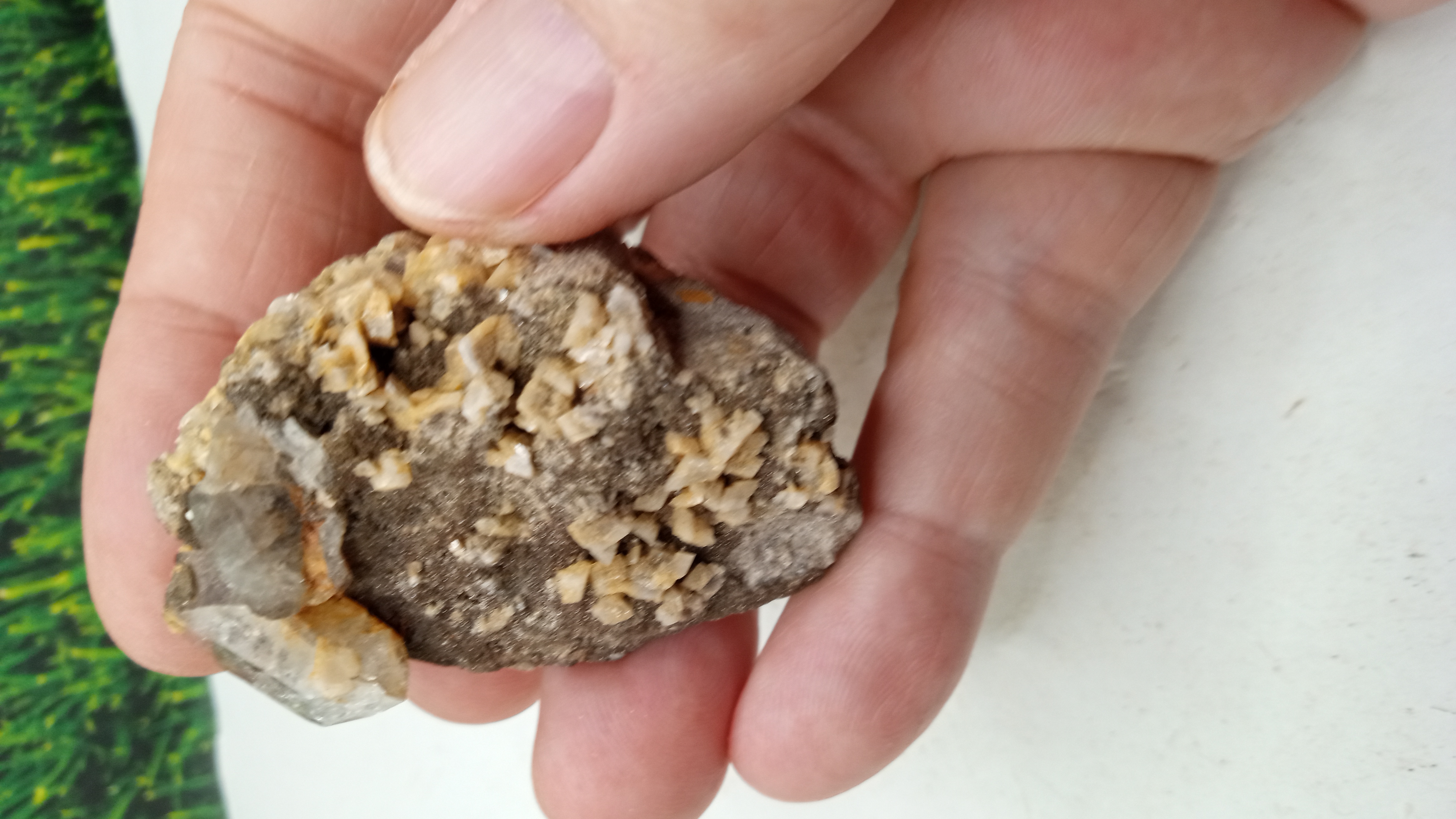 Barite w/ Quartz Mineral Specimen - INDIA -