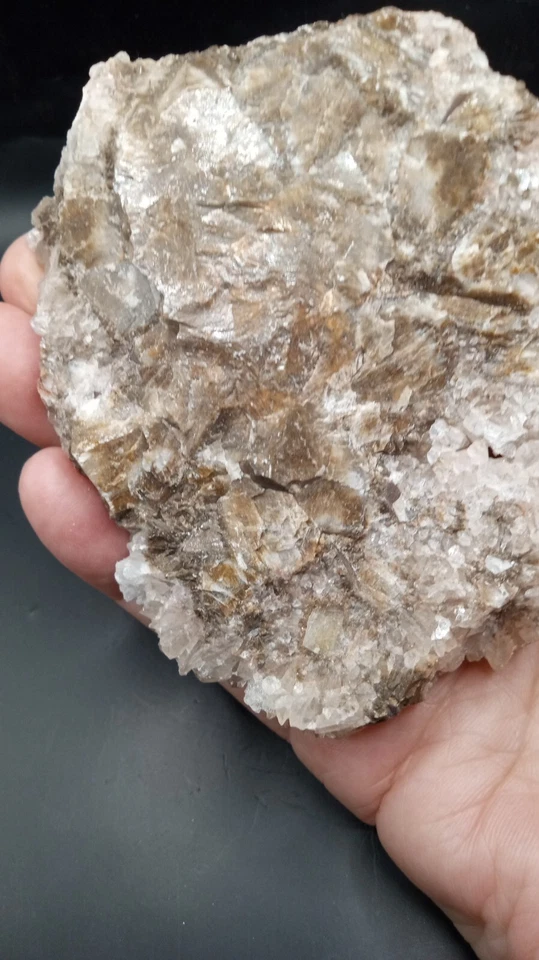 Dogtooth Calcite w/ Orange Calcite Crystals ~