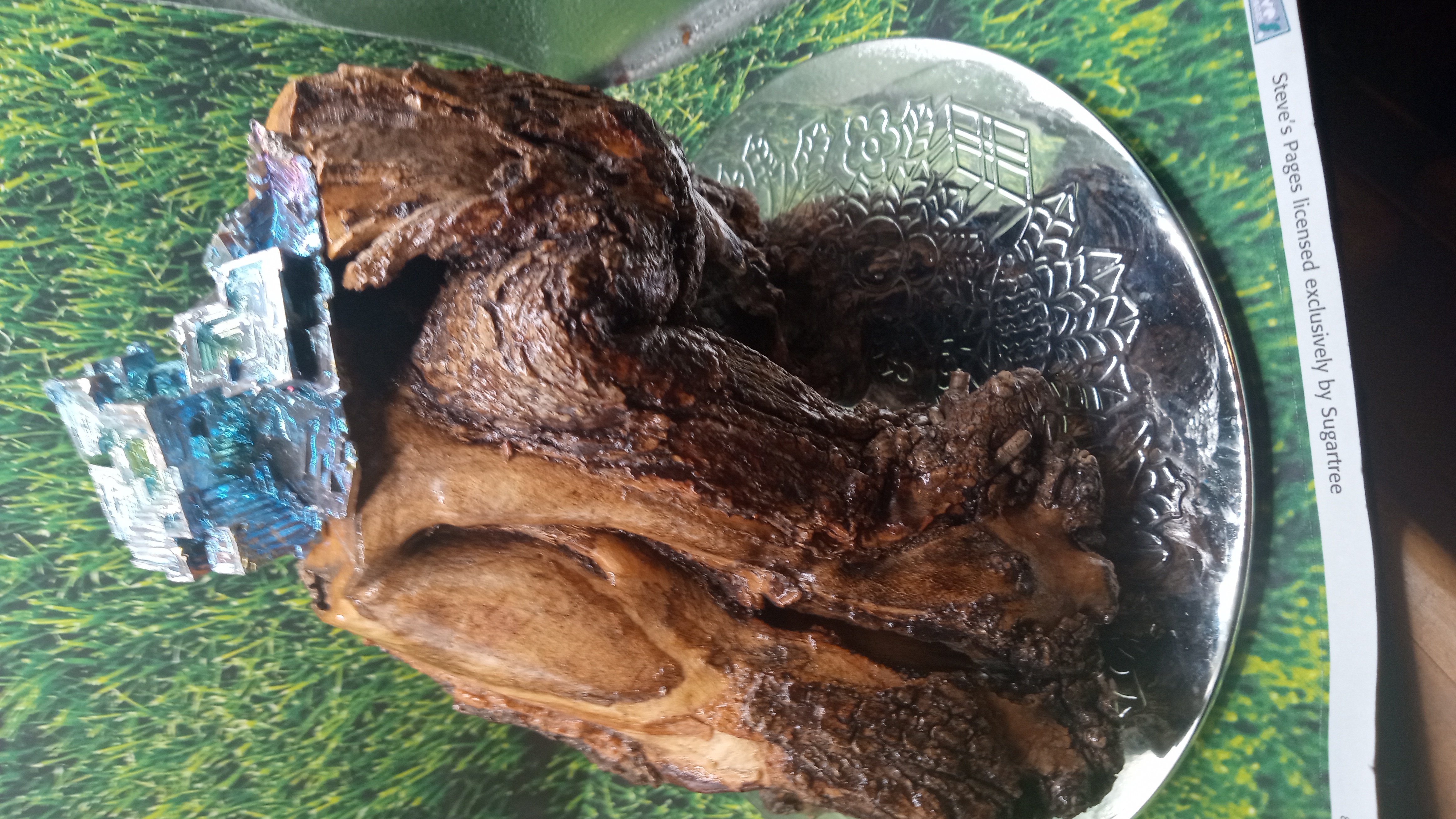 Bismuth Crystal Mineral Beautiful ~ Natures Stand  = Handmade ~