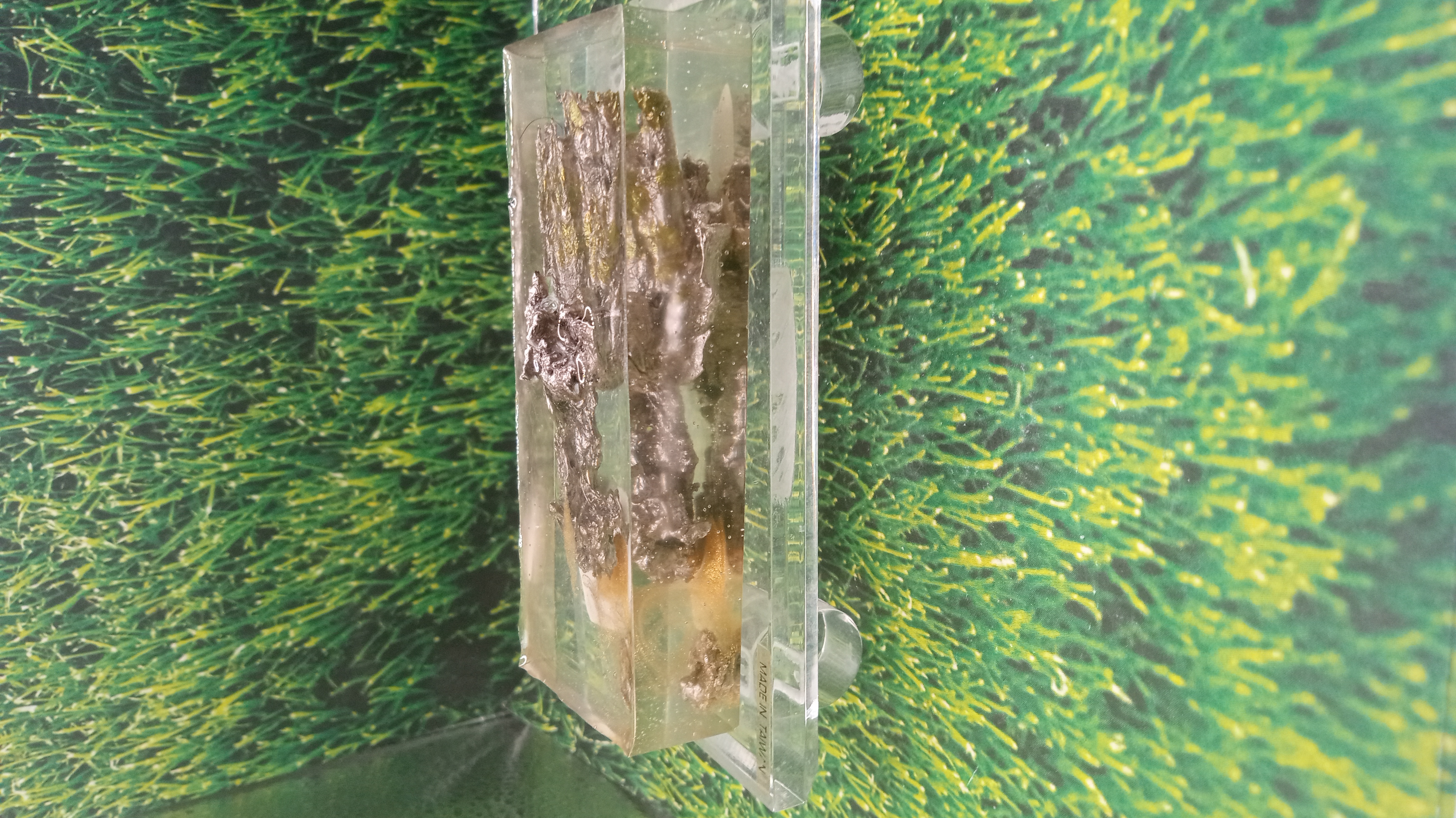 Beautiful Bismuth encased in Acrylic ~ Handmade ~