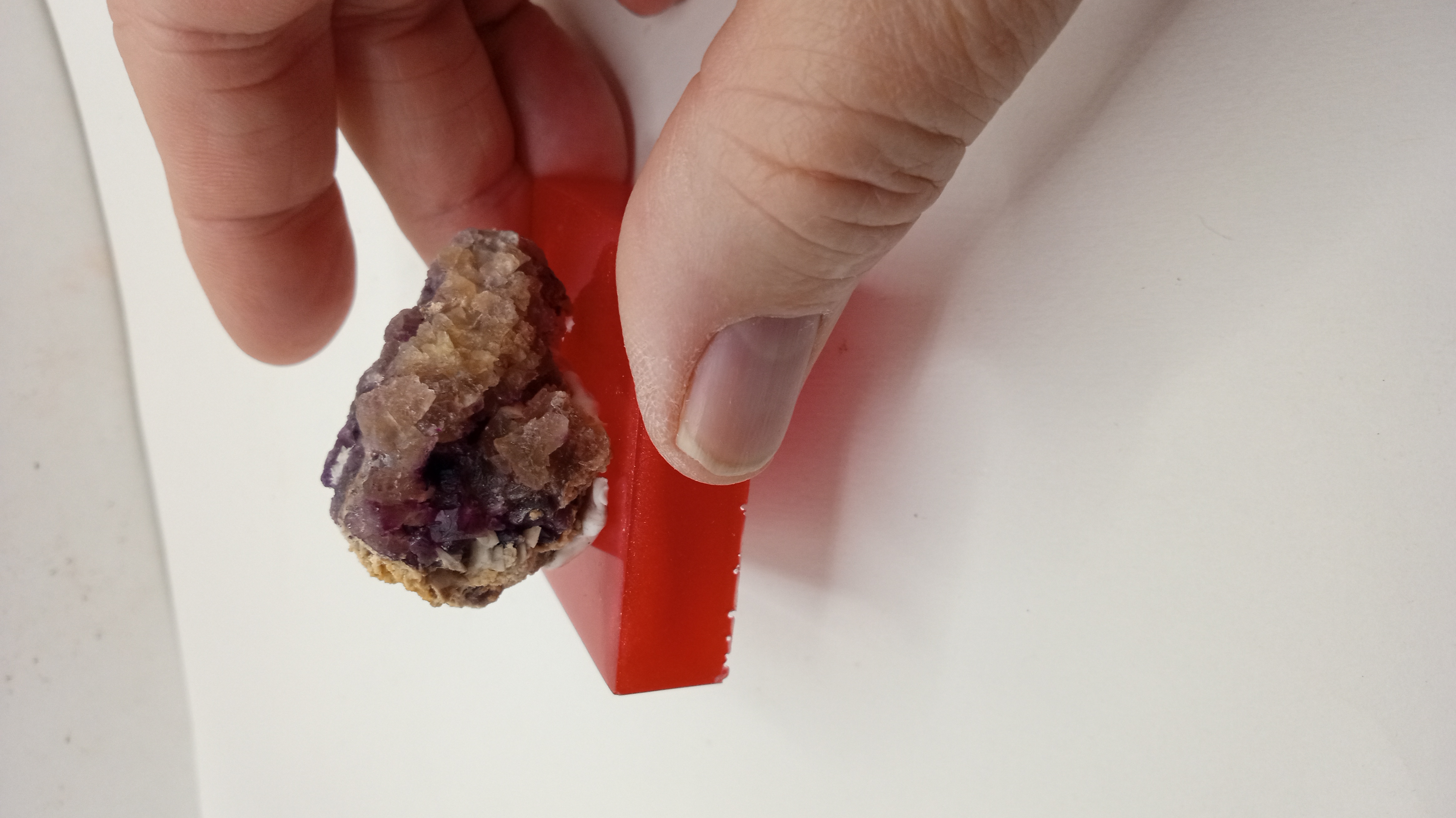 Purple fluorite light & Violet colors - on Stand - New Mexico -