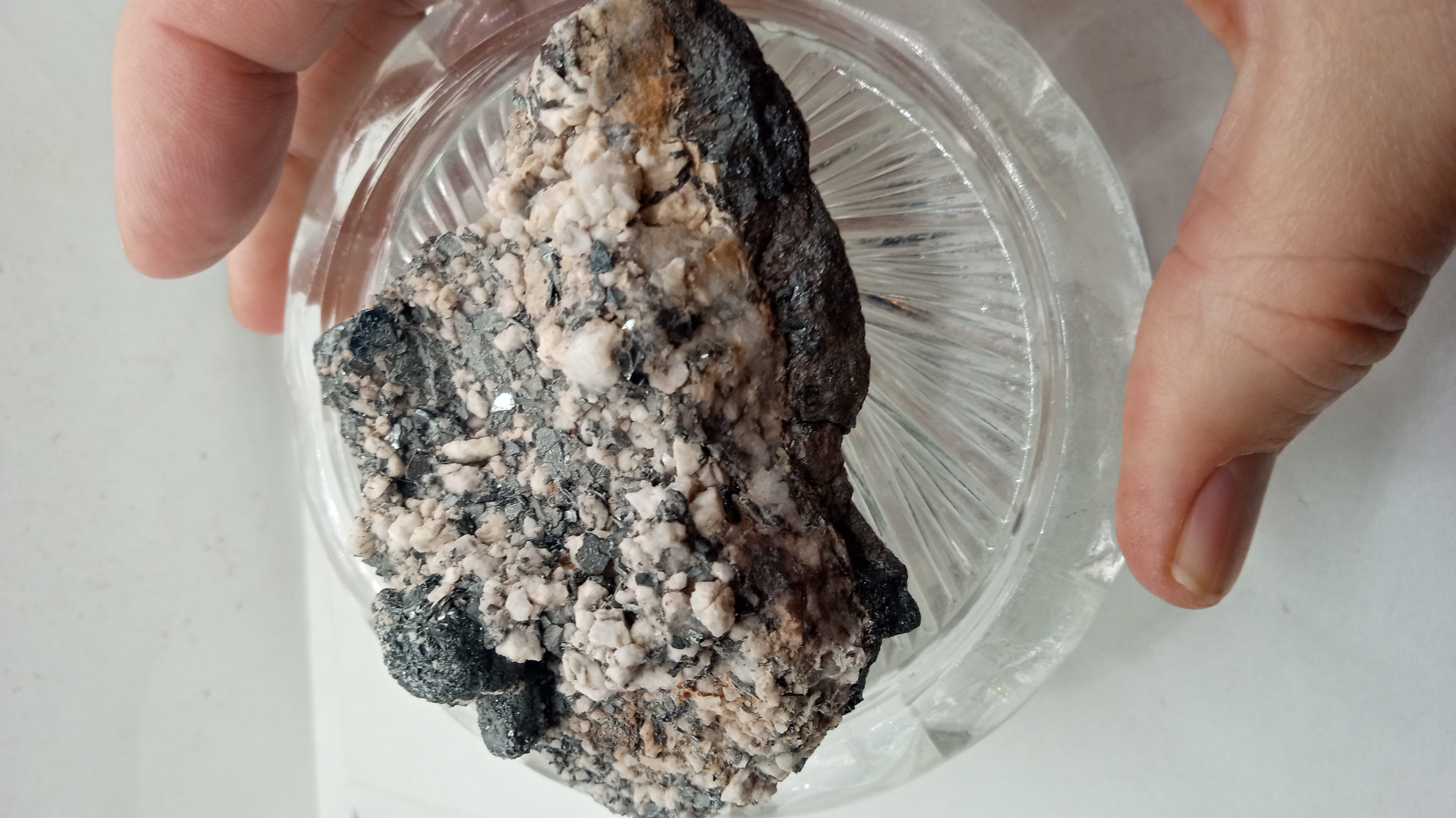 Sparkly Pegmatite - on Stand - Mexico -