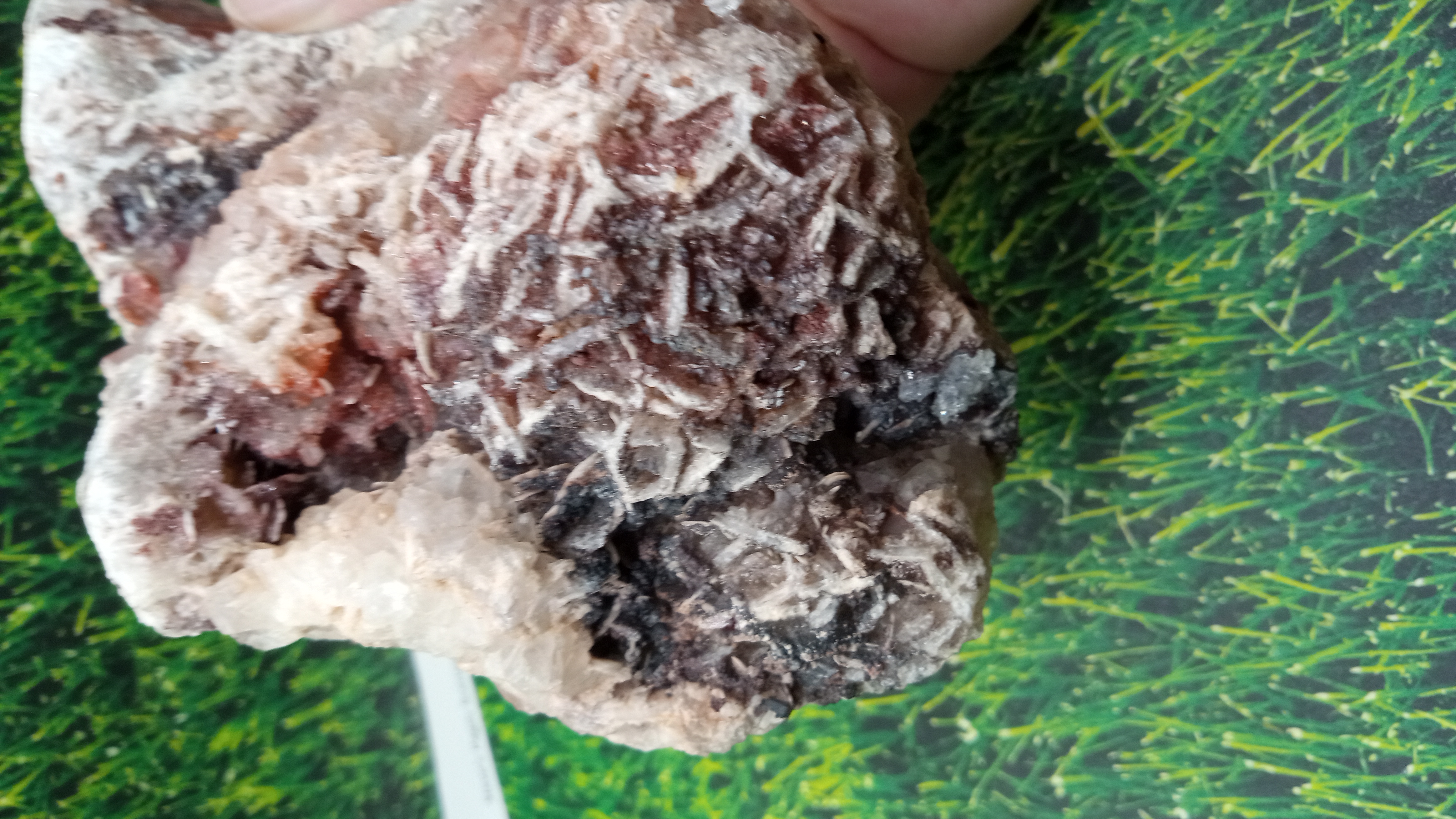 Cerussite with barite / Quartz -  from the Tsumeb Mine in Namibia