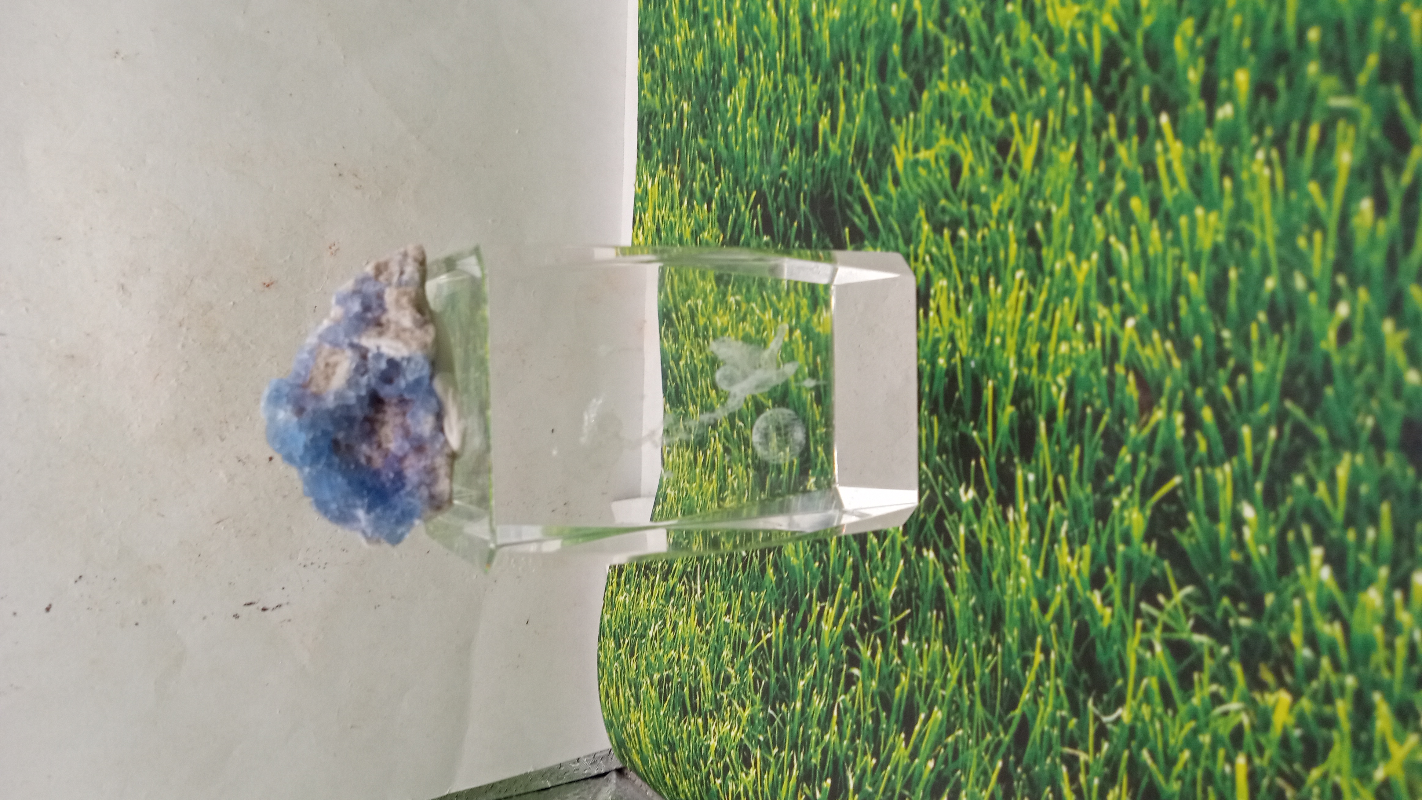 Beautiful Blue Fluorite on Clear Stand - Blanchard Mine - New Mexico -