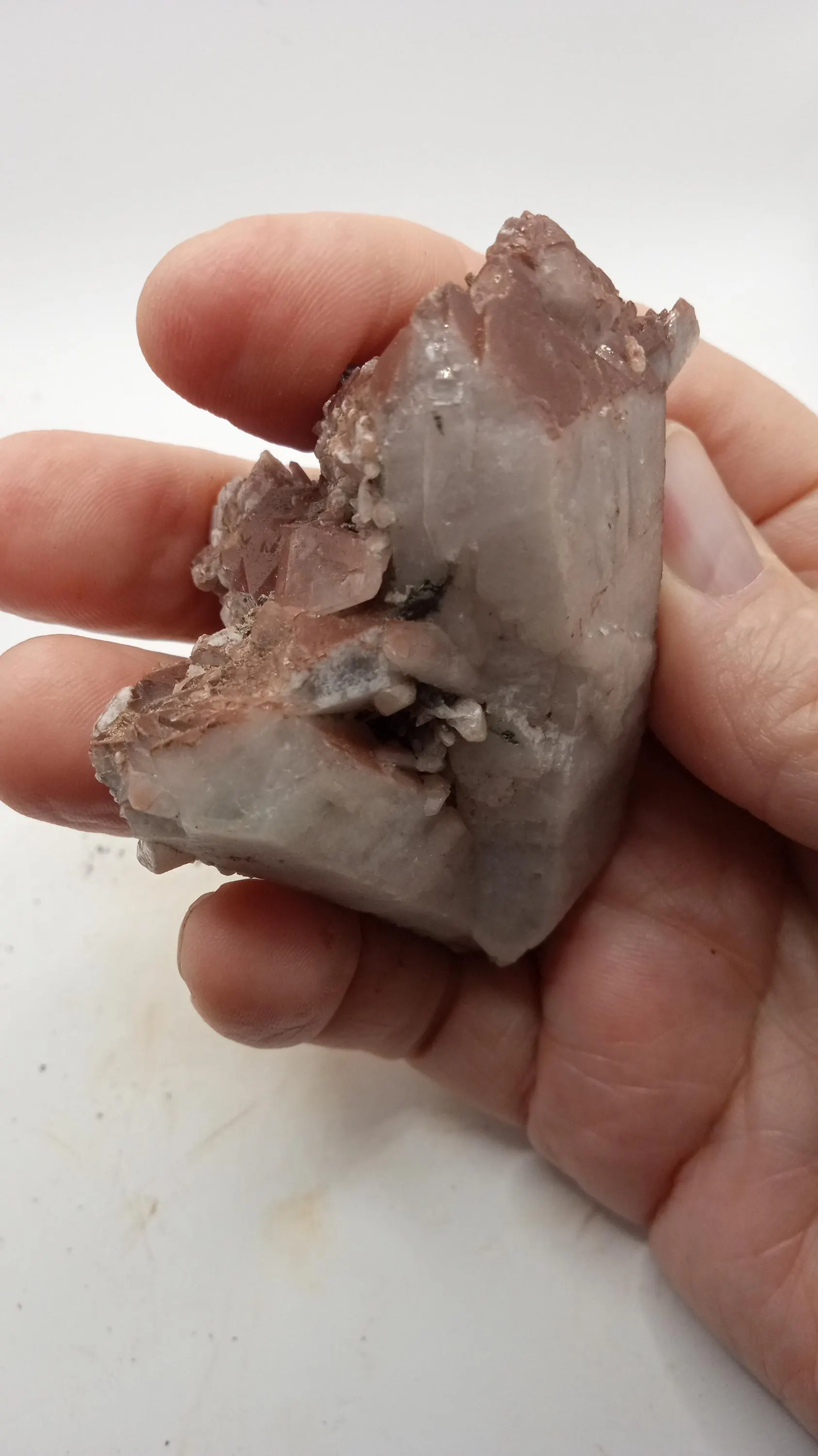 White w Red Calcite Mineral Specimens ( 2 ) Included