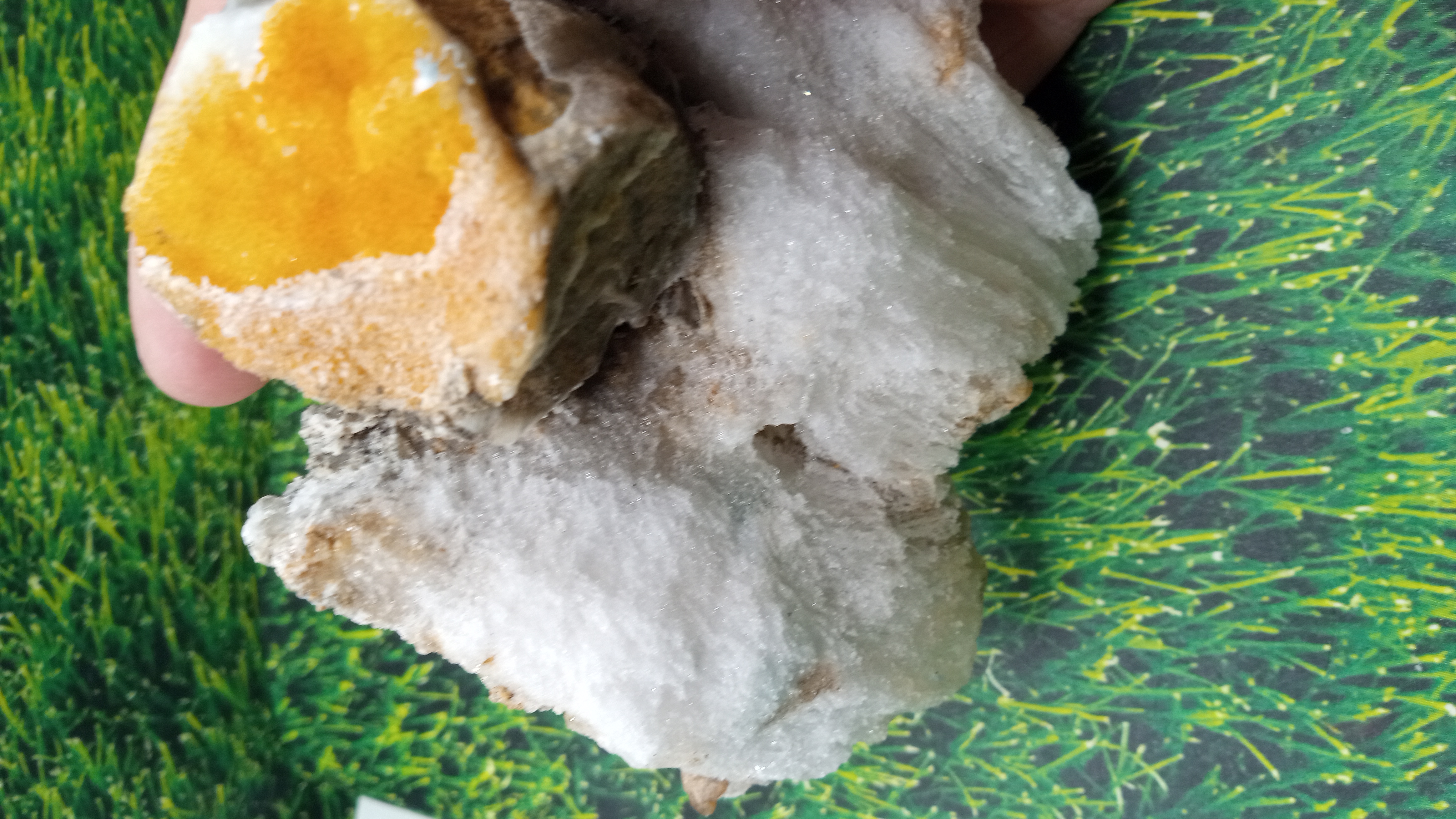 Selenite / Quartz / Orange Calcite Mineral Specimen - NM -