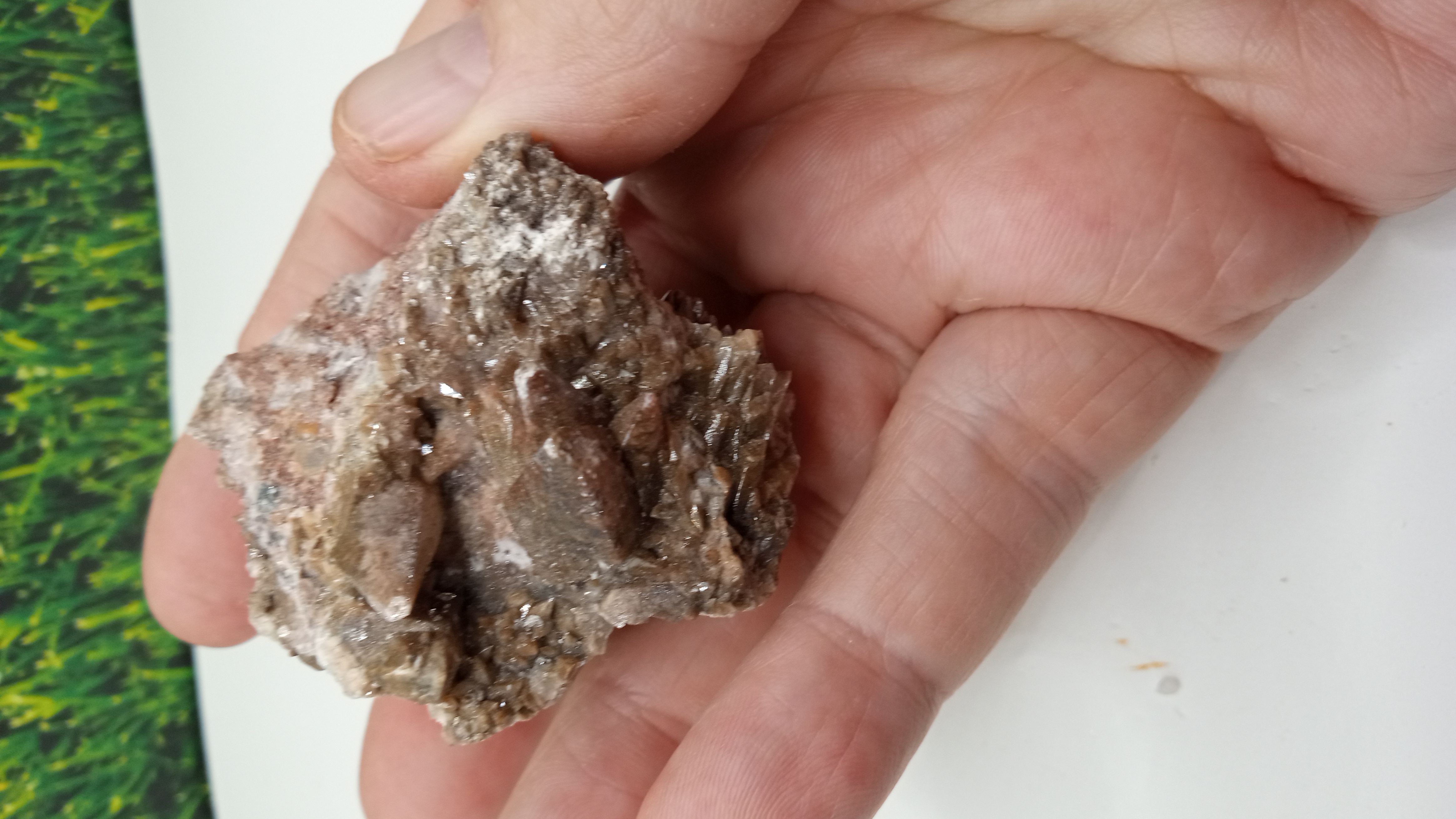 DOGTOOTH CALCITE W/ QUARTZ MINERAL SPECIME