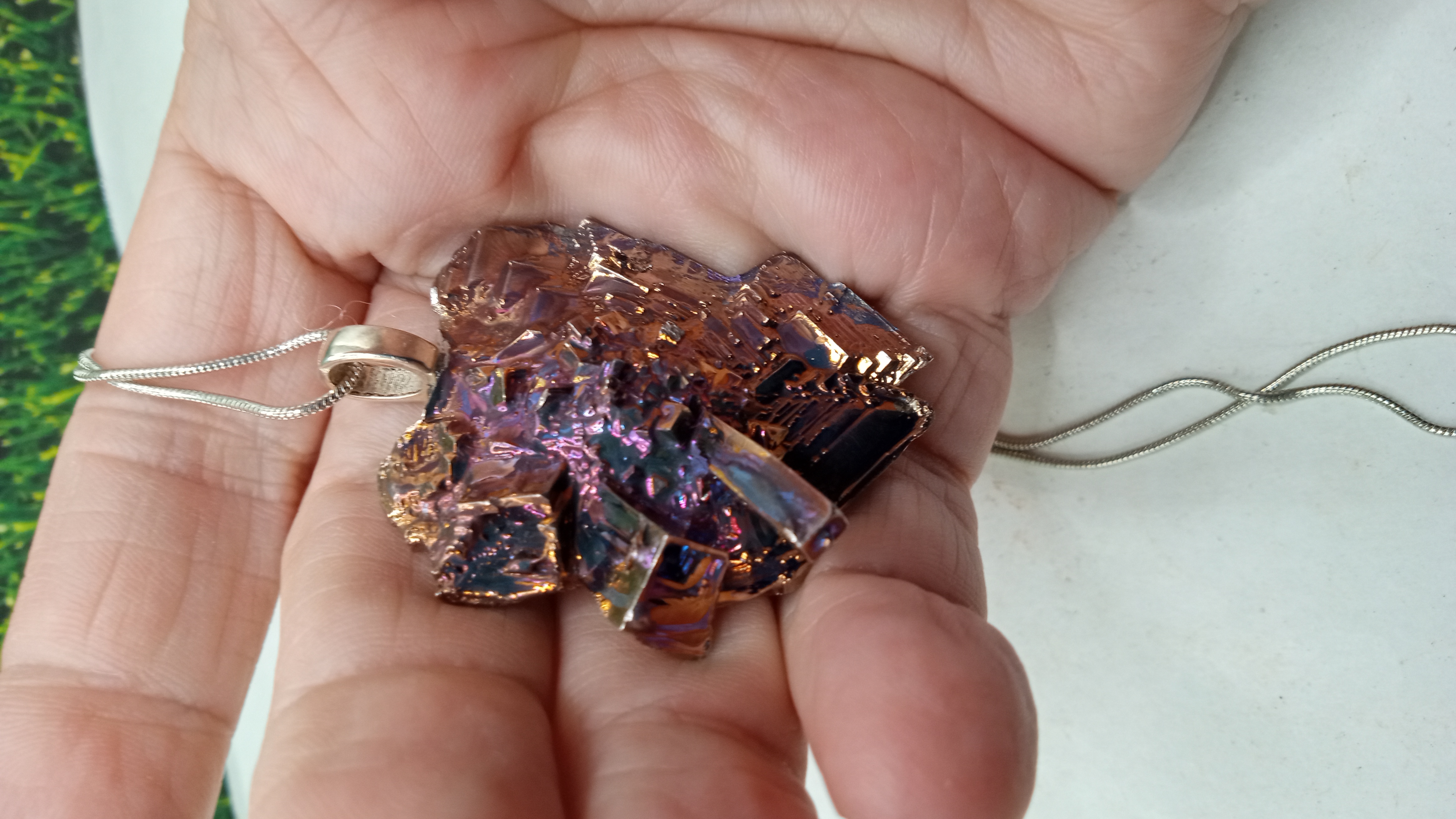 Bismuth Crystal Beautiful Necklace ~ Handmade ~
