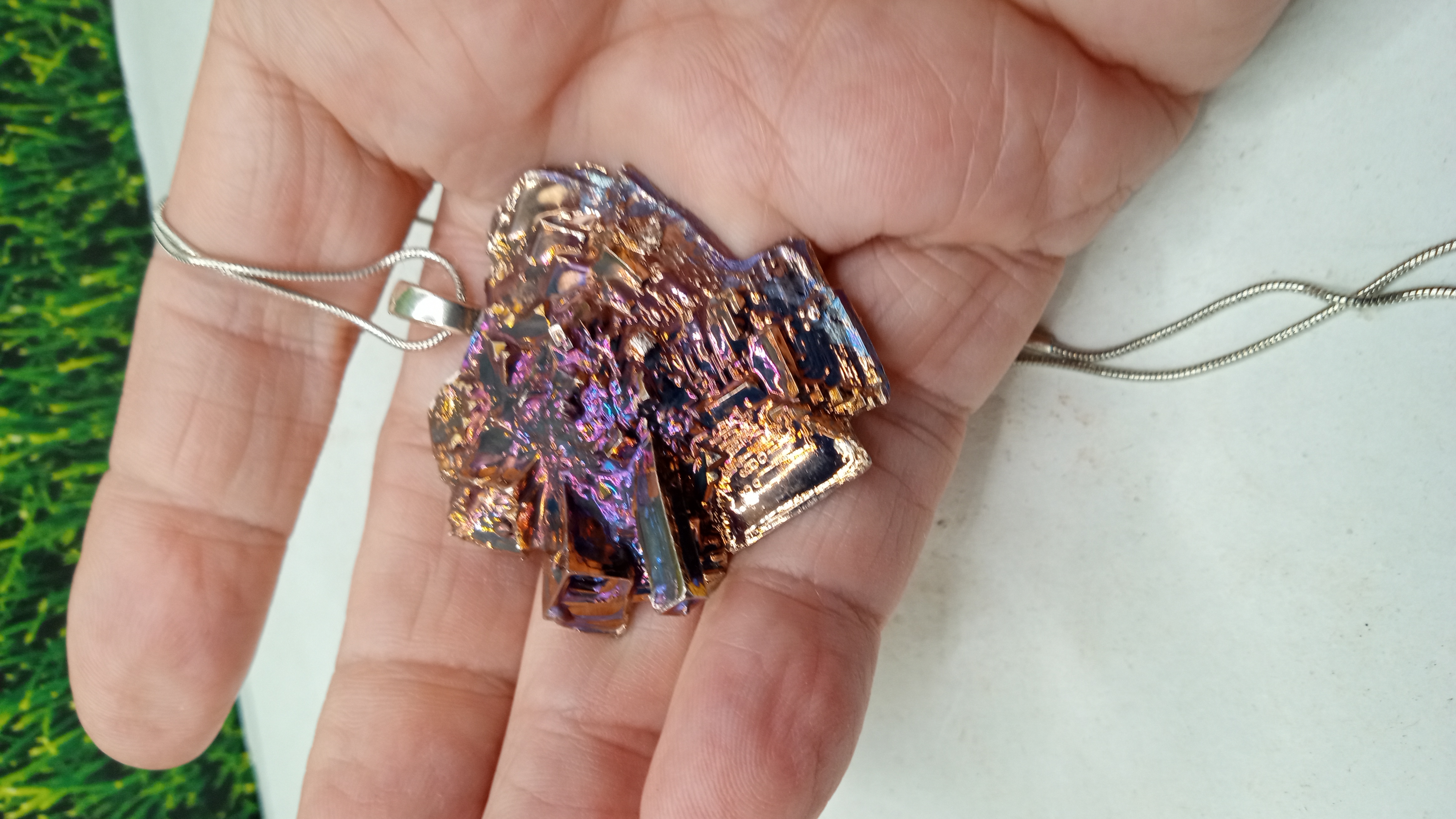 Bismuth Crystal Beautiful Necklace ~ Handmade ~