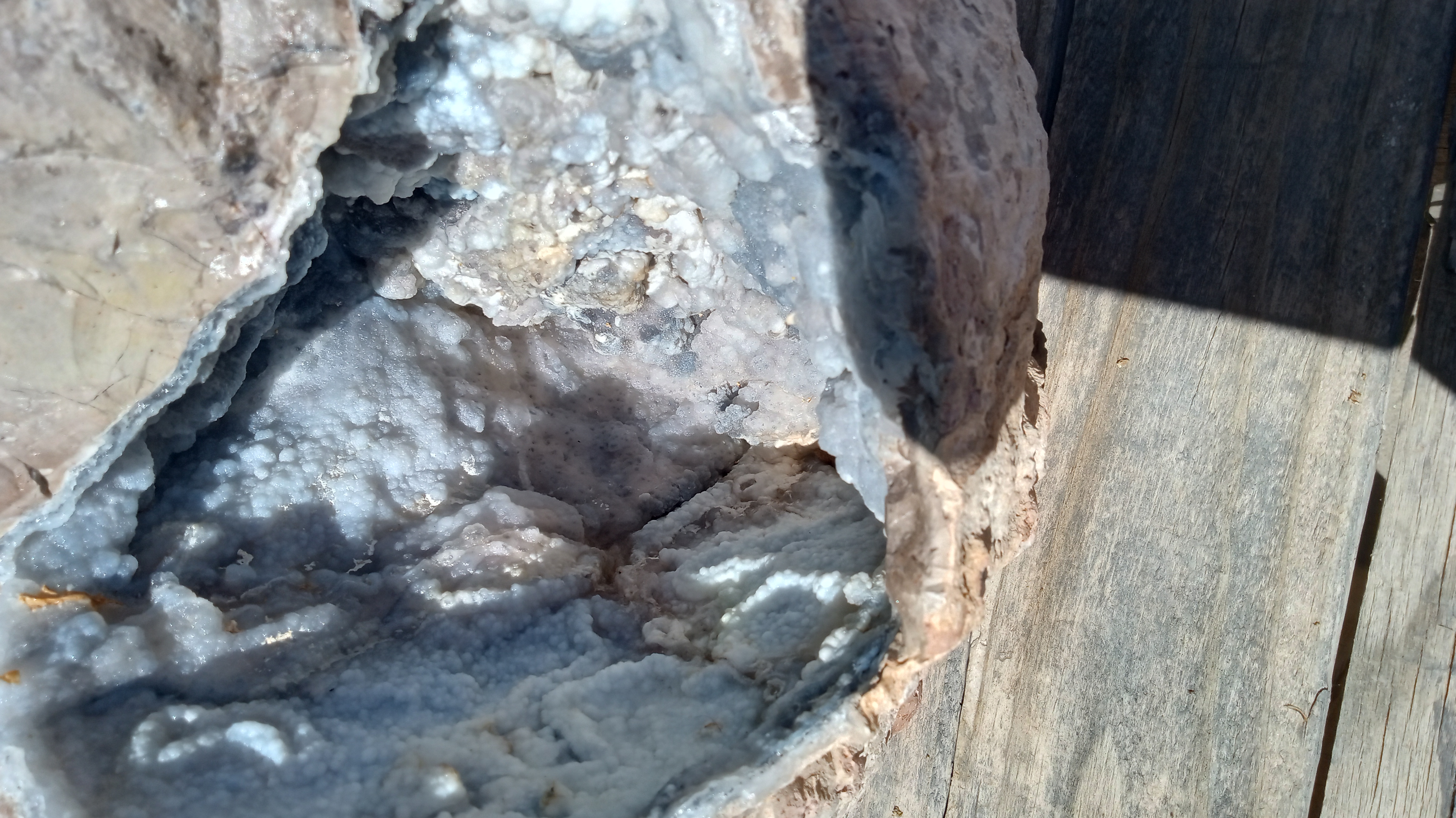 Blue Druzy Chalcedony Giant Geode Mineral Specimen over 19 LBS 11 OZ