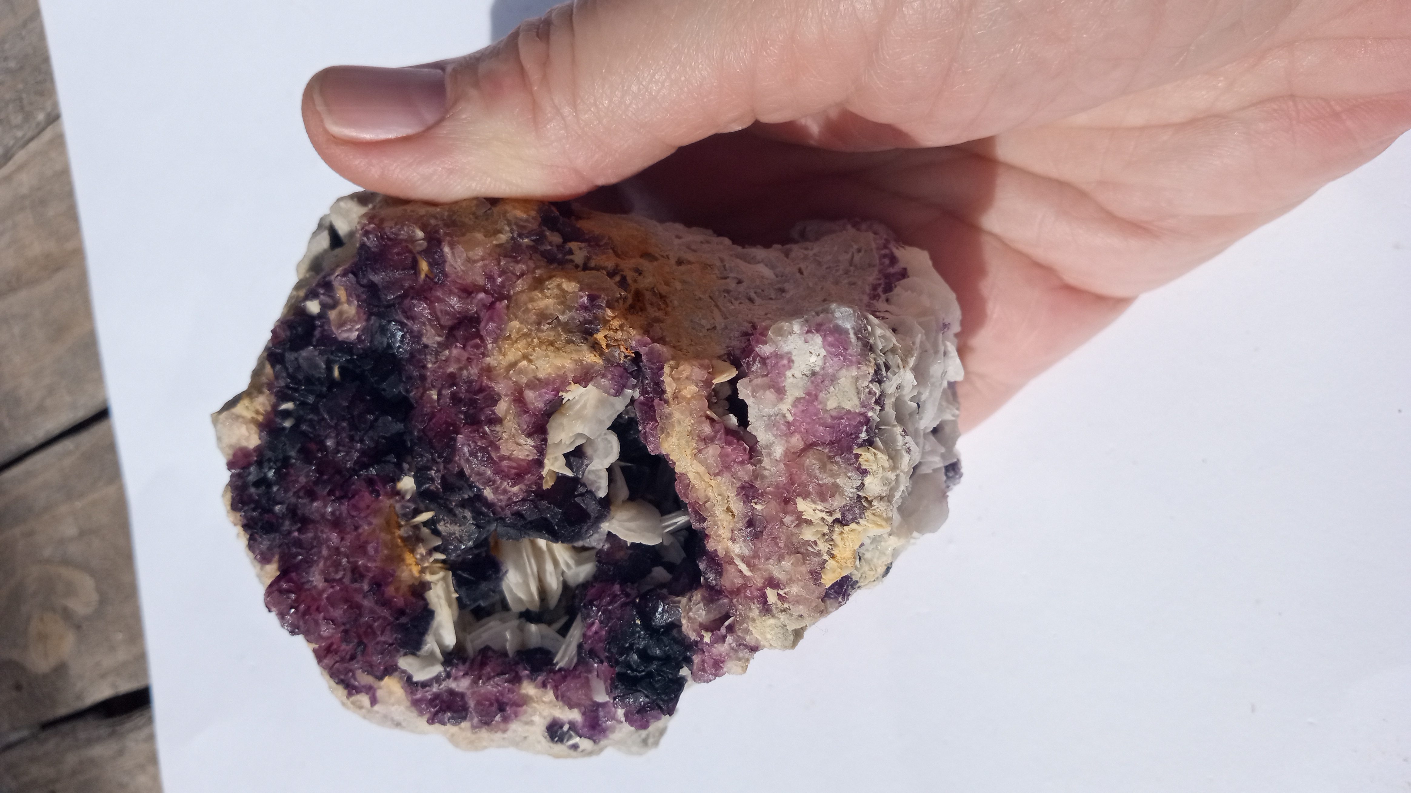 Dark Purple & Raspberry Fluorite w/ Barite blades