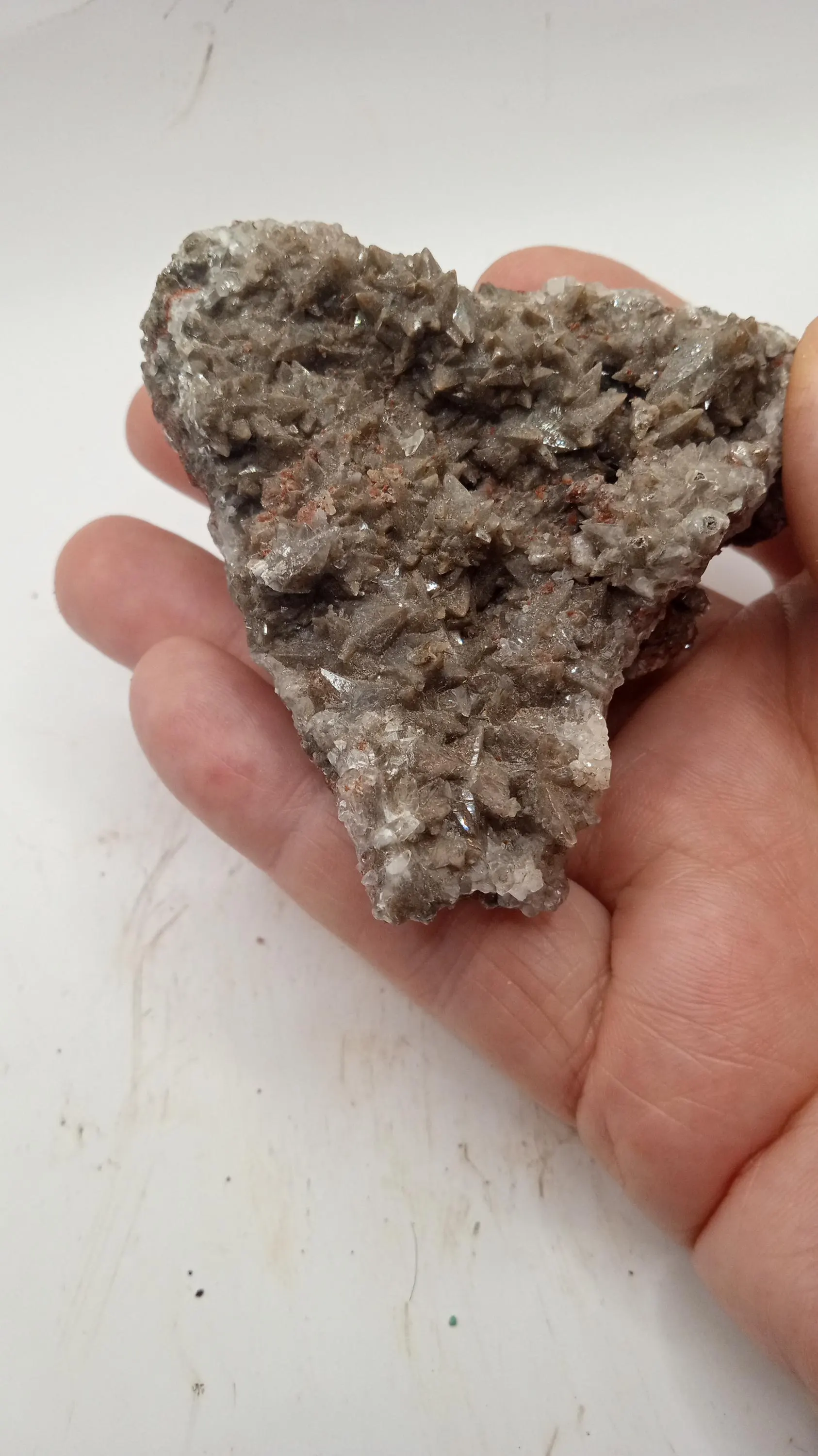Vanadinite w/ Calcite Mineral Specimen -