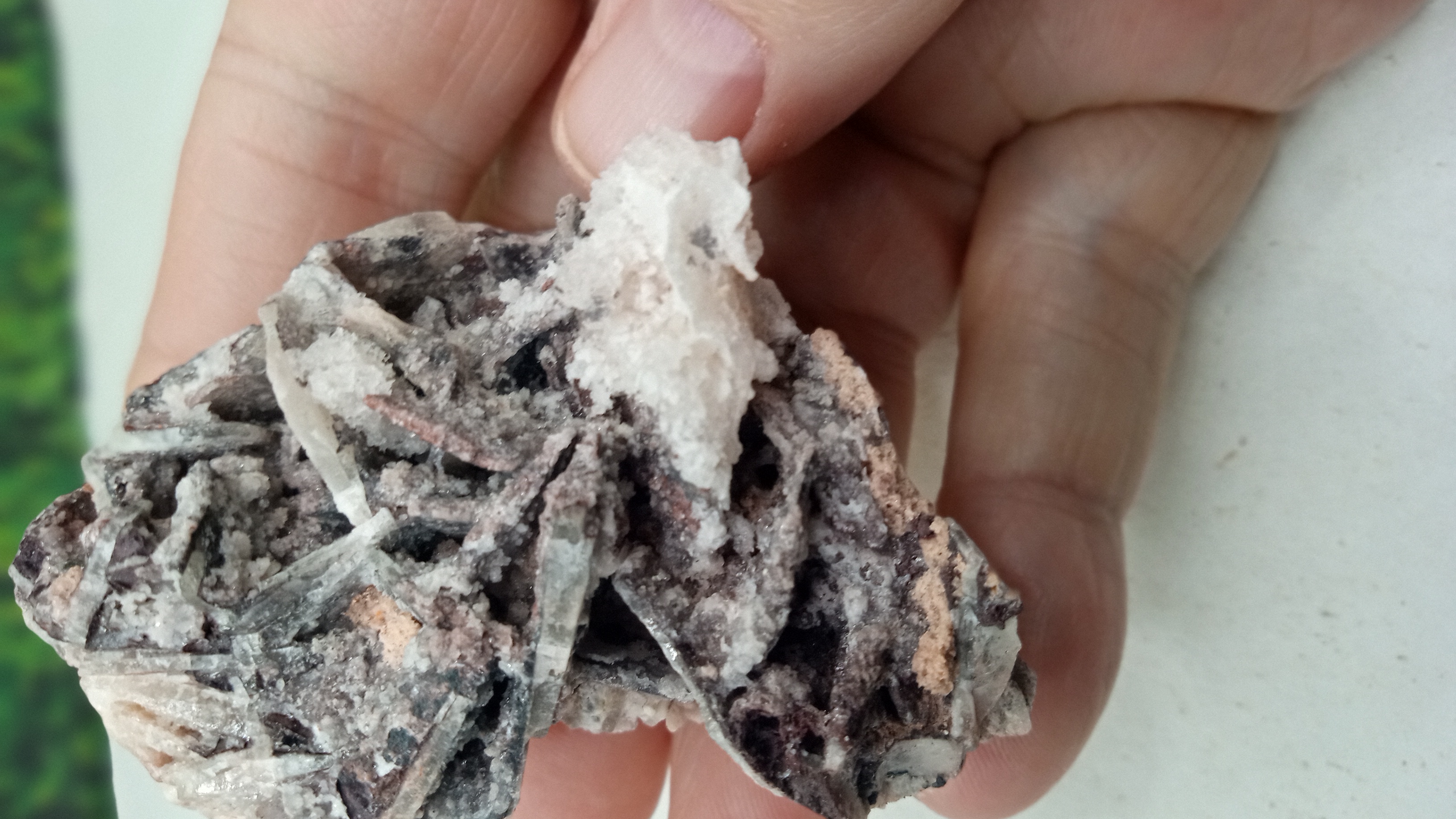 Purple Fluorite w/ Barite Mineral Specimen ~ 