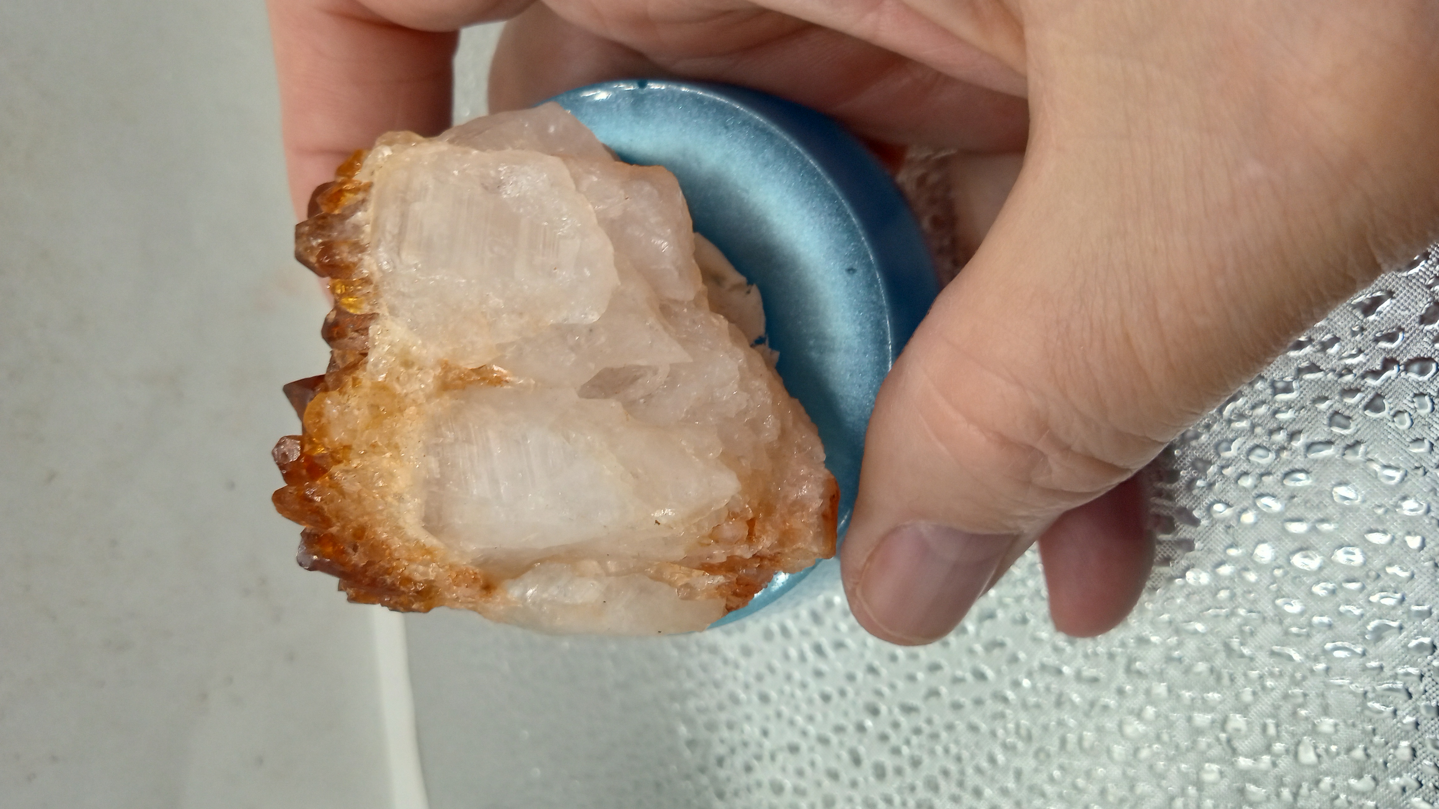 Citrine Mineral Specimen- on Stand