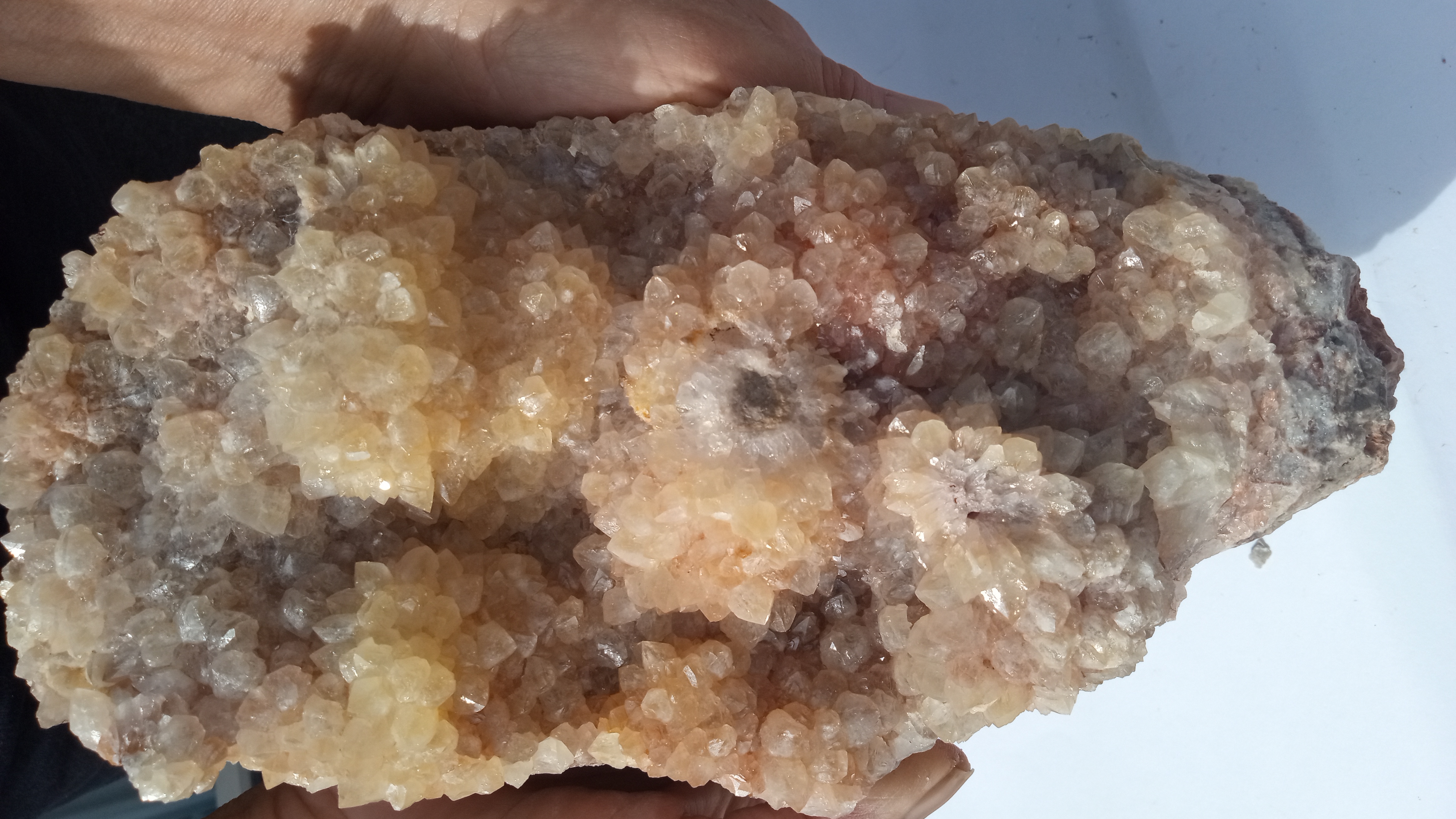 Peach Quartz Mineral Specimen - New Mexico - Large 8 lbs -