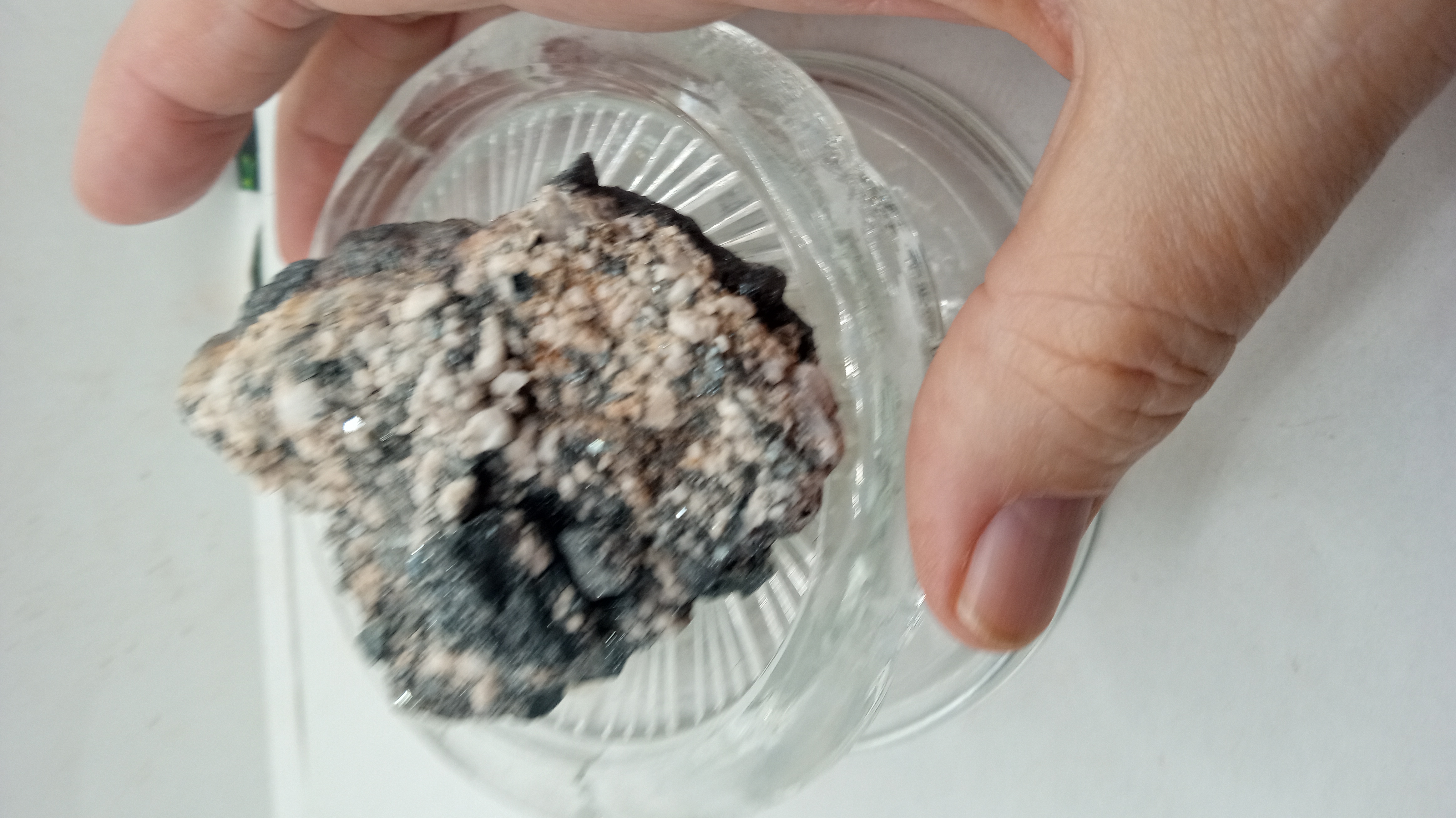 Sparkly Pegmatite - on Stand - Mexico -