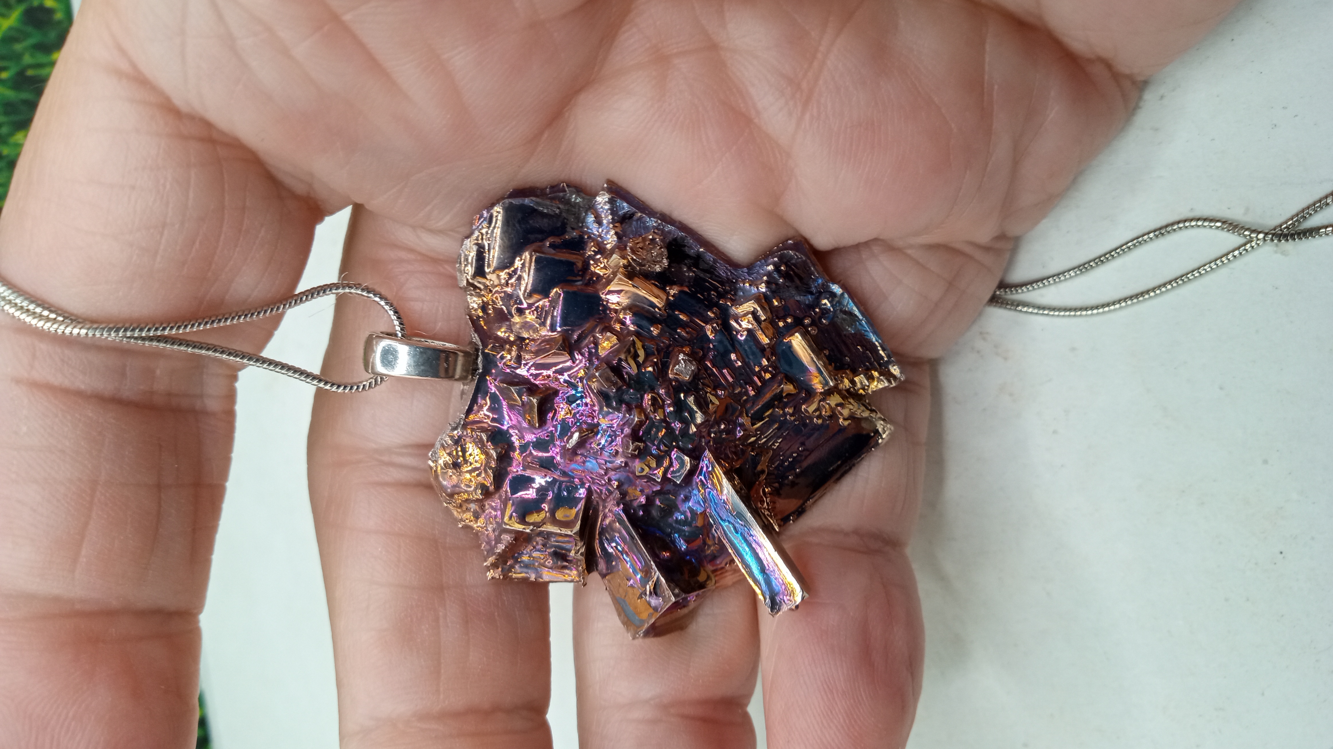 Bismuth Crystal Beautiful Necklace ~ Handmade ~