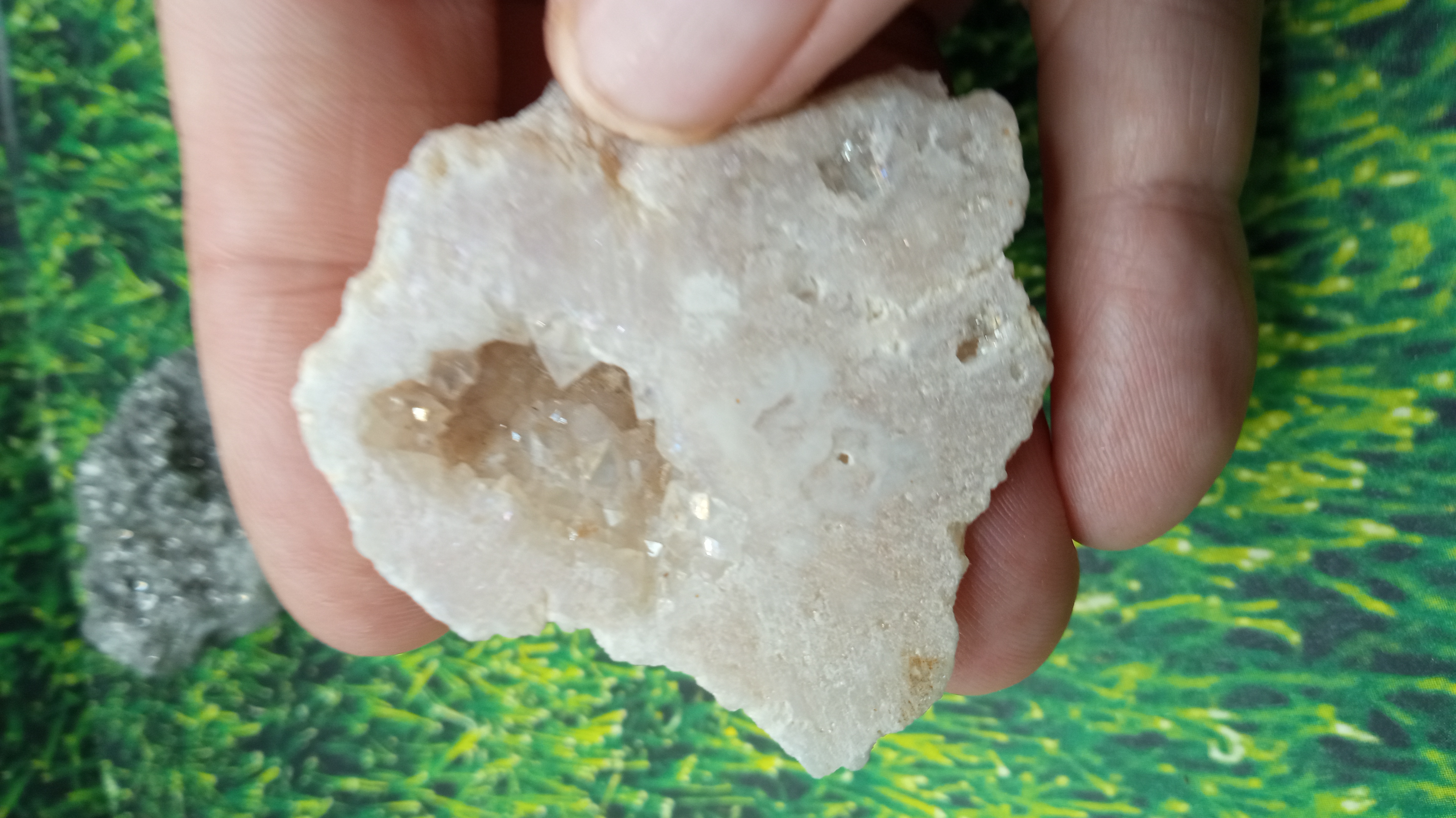Silver Aura Druzy Crystal / Clear Crystal ~ ( 2 ) Included - 