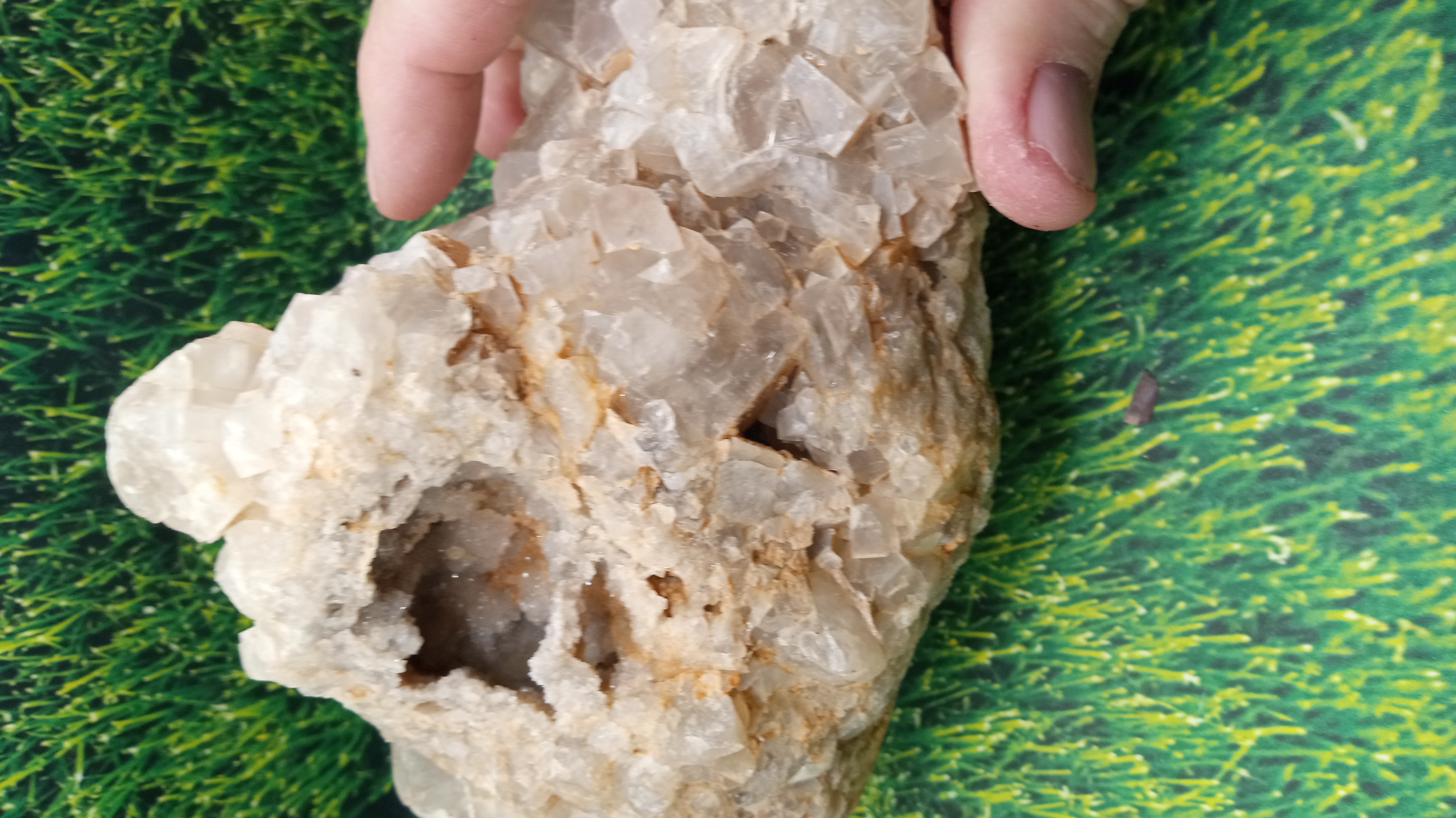 Stunning Cluster of Cube Calcite Large ~ w/ area of Tiny Crystals - New Mexico
