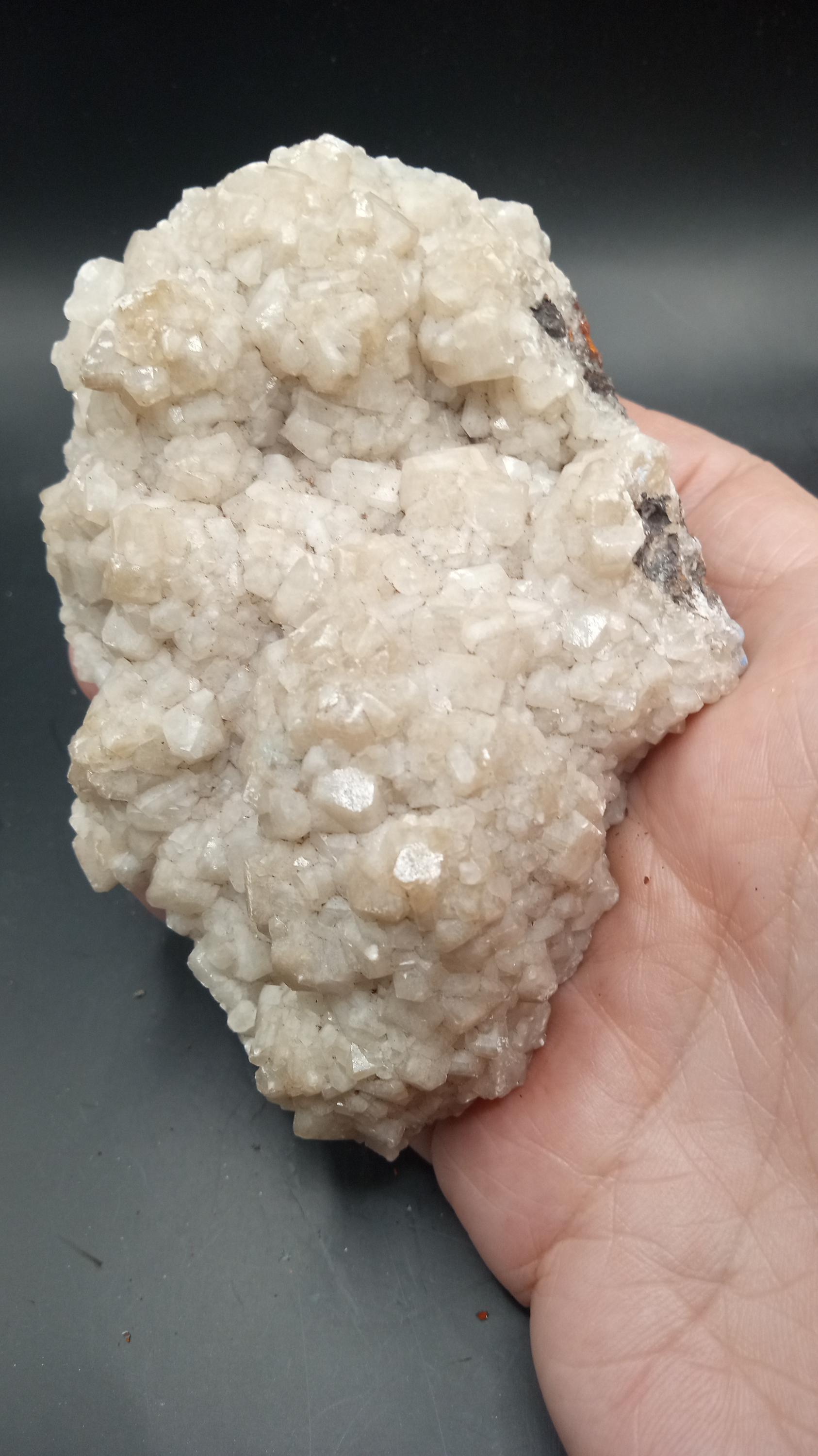 Stilbite Lovely with Red/ White Calcite Crystals 