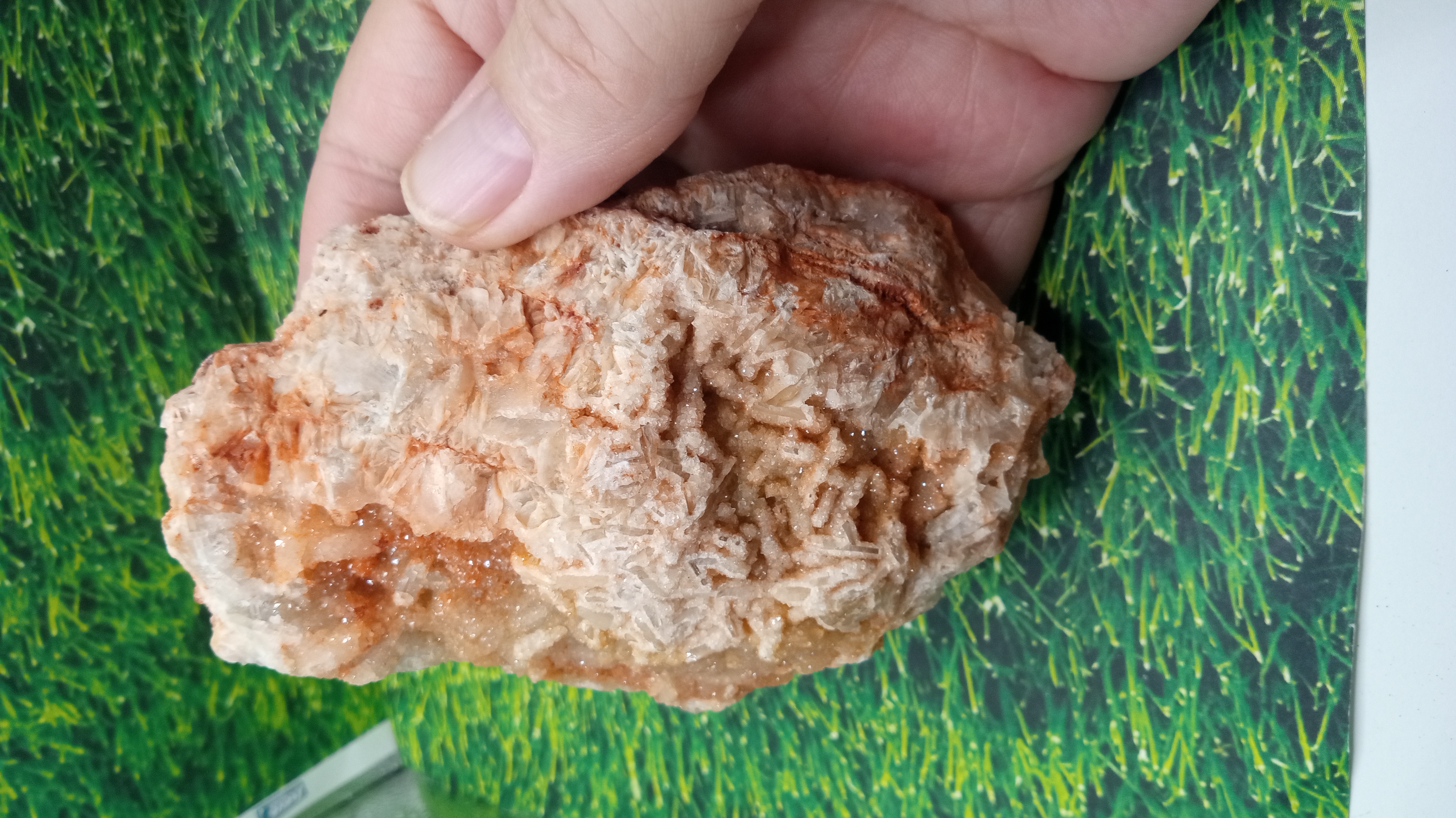 Orange Quartz w/ Calcite Cubes / Druzy Crystals  ~ New Mexico ~