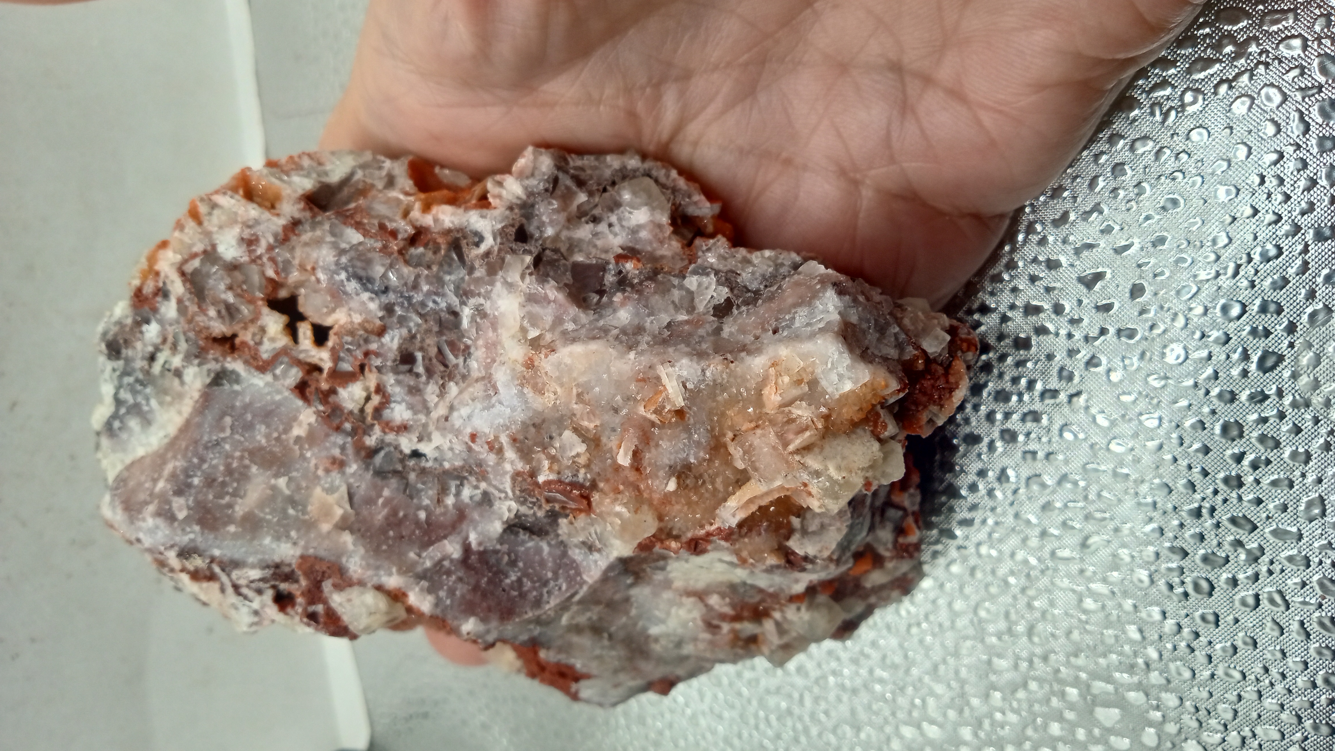 Stunning Red Calcite w/ Quartz - New Mexico - Large - 