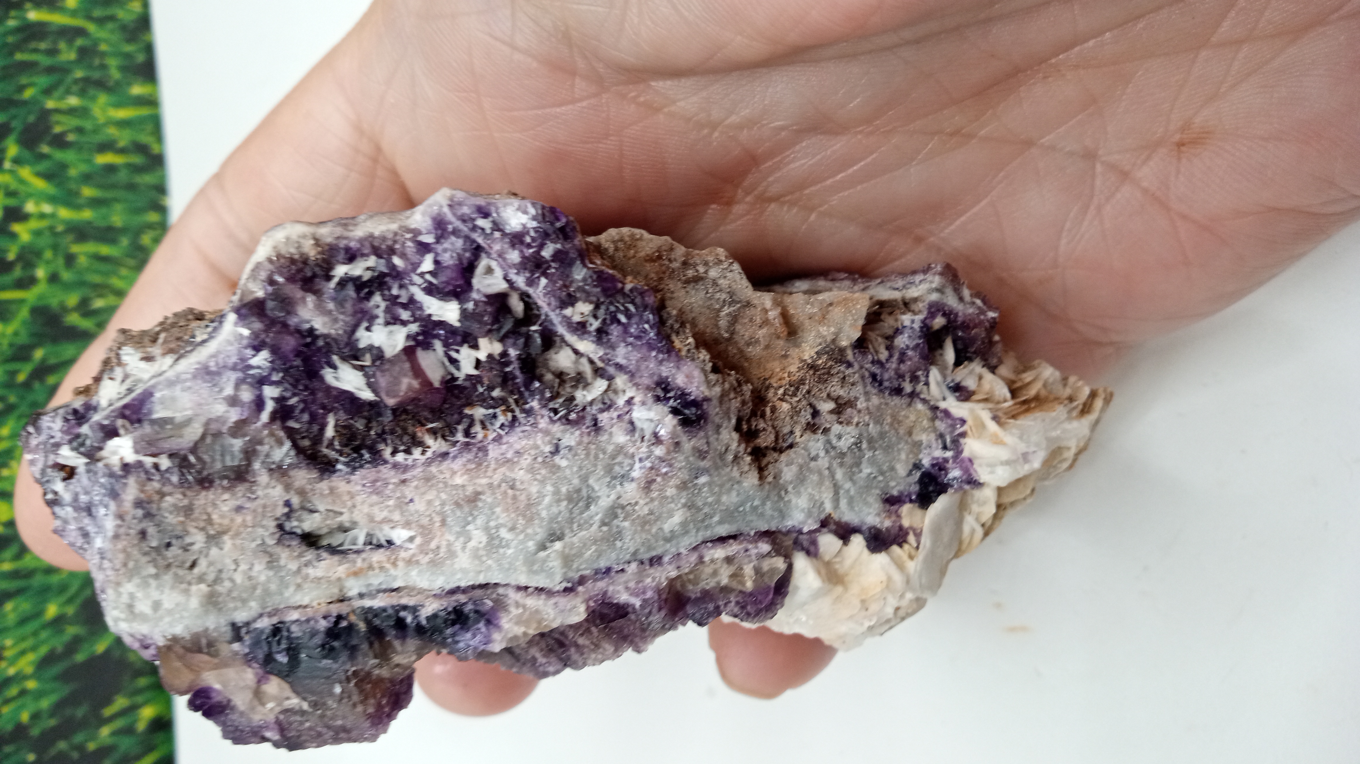 STUNNING BARITE WITH PURPLE FLUORITE MINERAL SPECIMEN ~ New Mexico ~