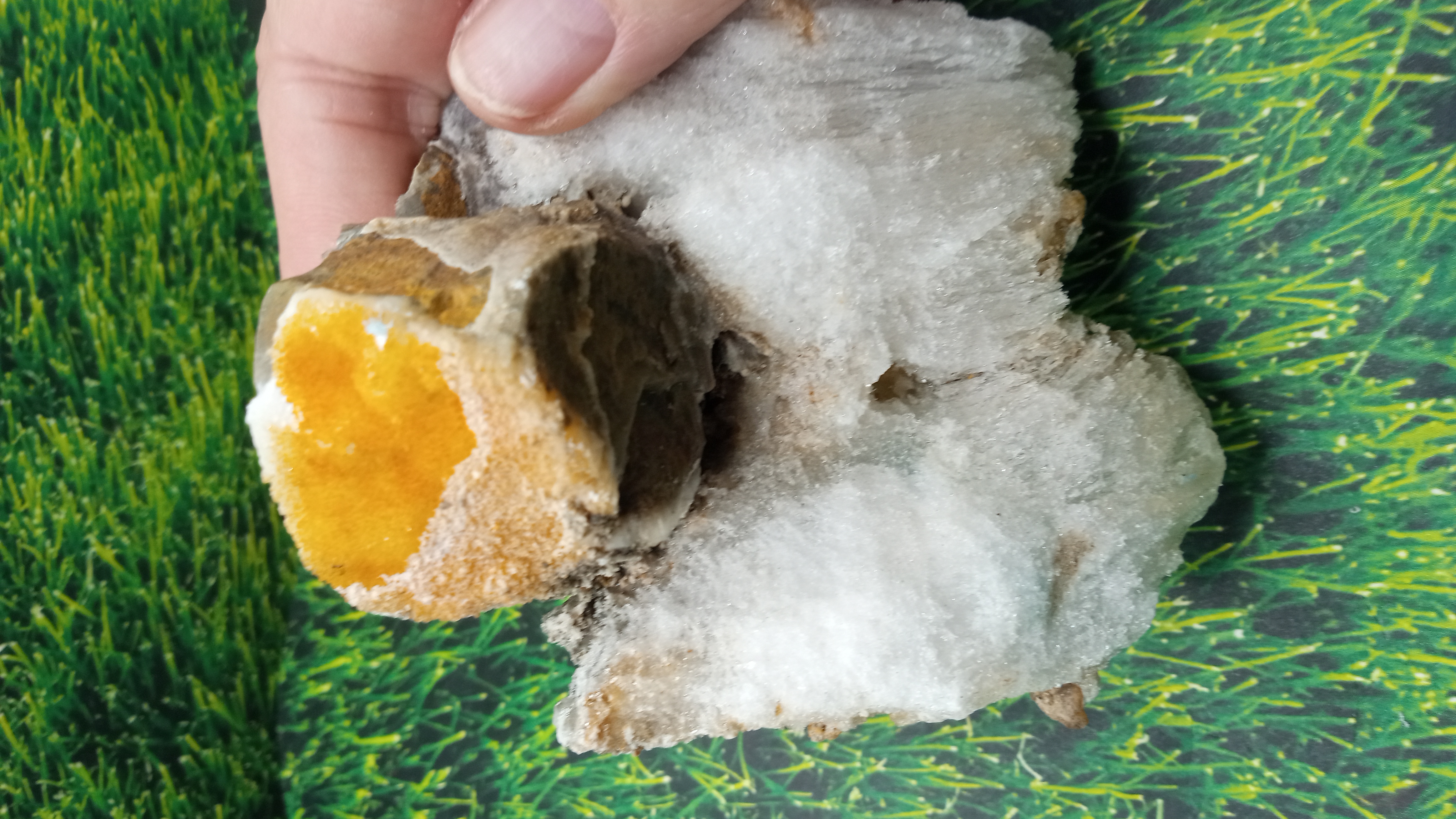 Selenite / Quartz / Orange Calcite Mineral Specimen - NM -