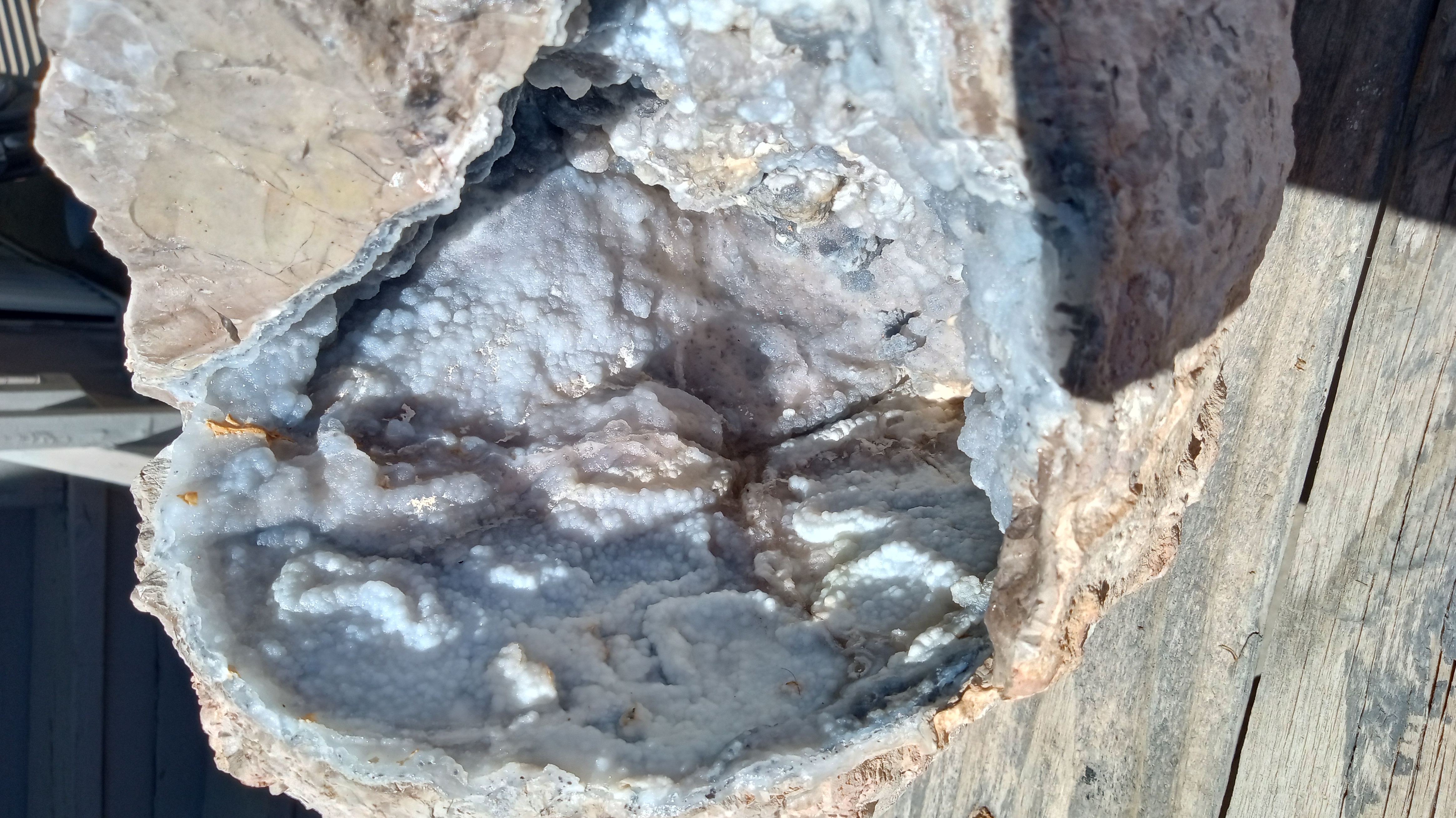 Giant Blue Druzy chalcedony  Geode Mineral Specimen Just Under 20 LBS