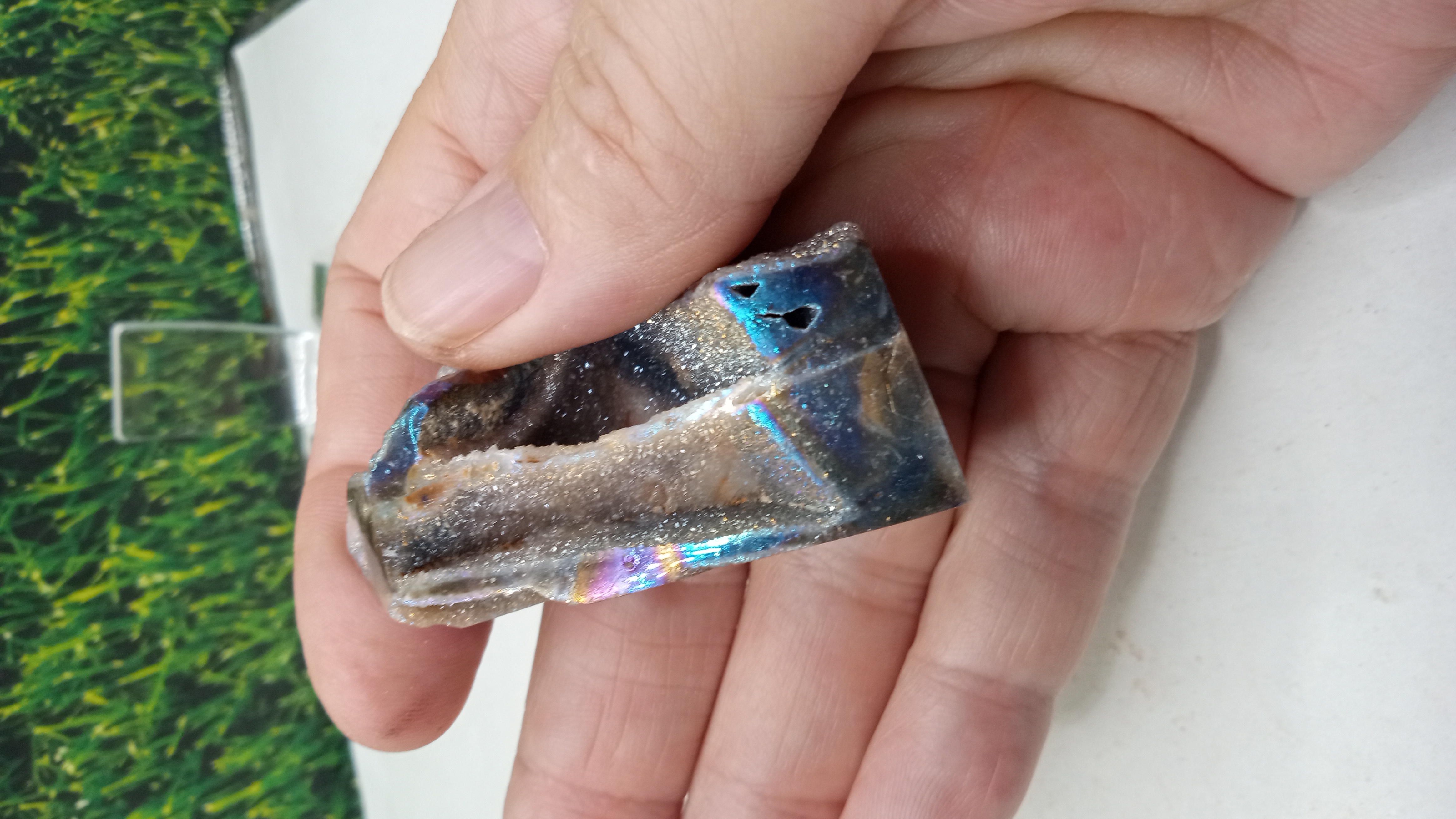 Aura Quartz ~ Unique Beautiful Acrylic Stand Included ~