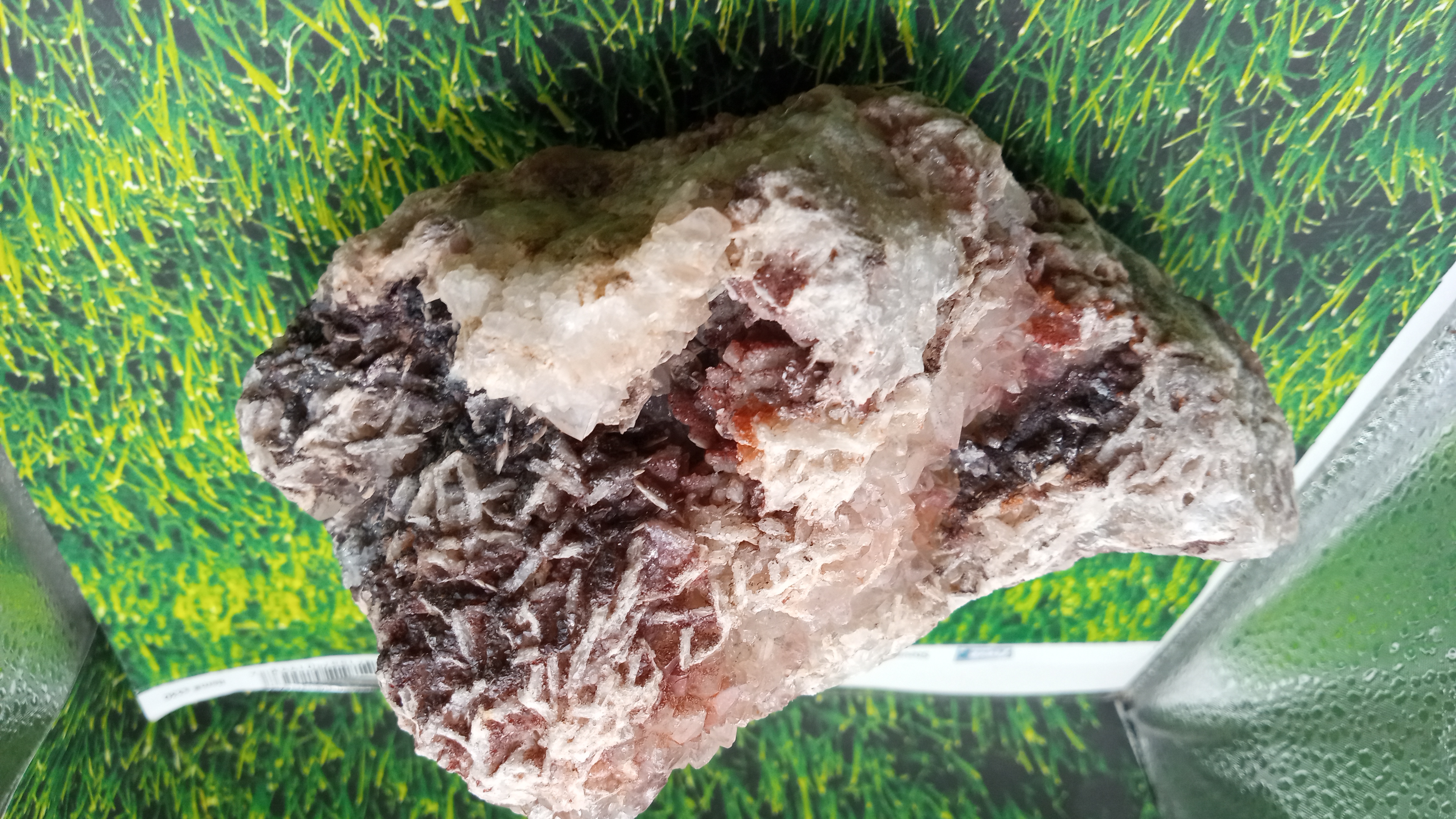 Cerussite with barite / Quartz -  from the Tsumeb Mine in Namibia