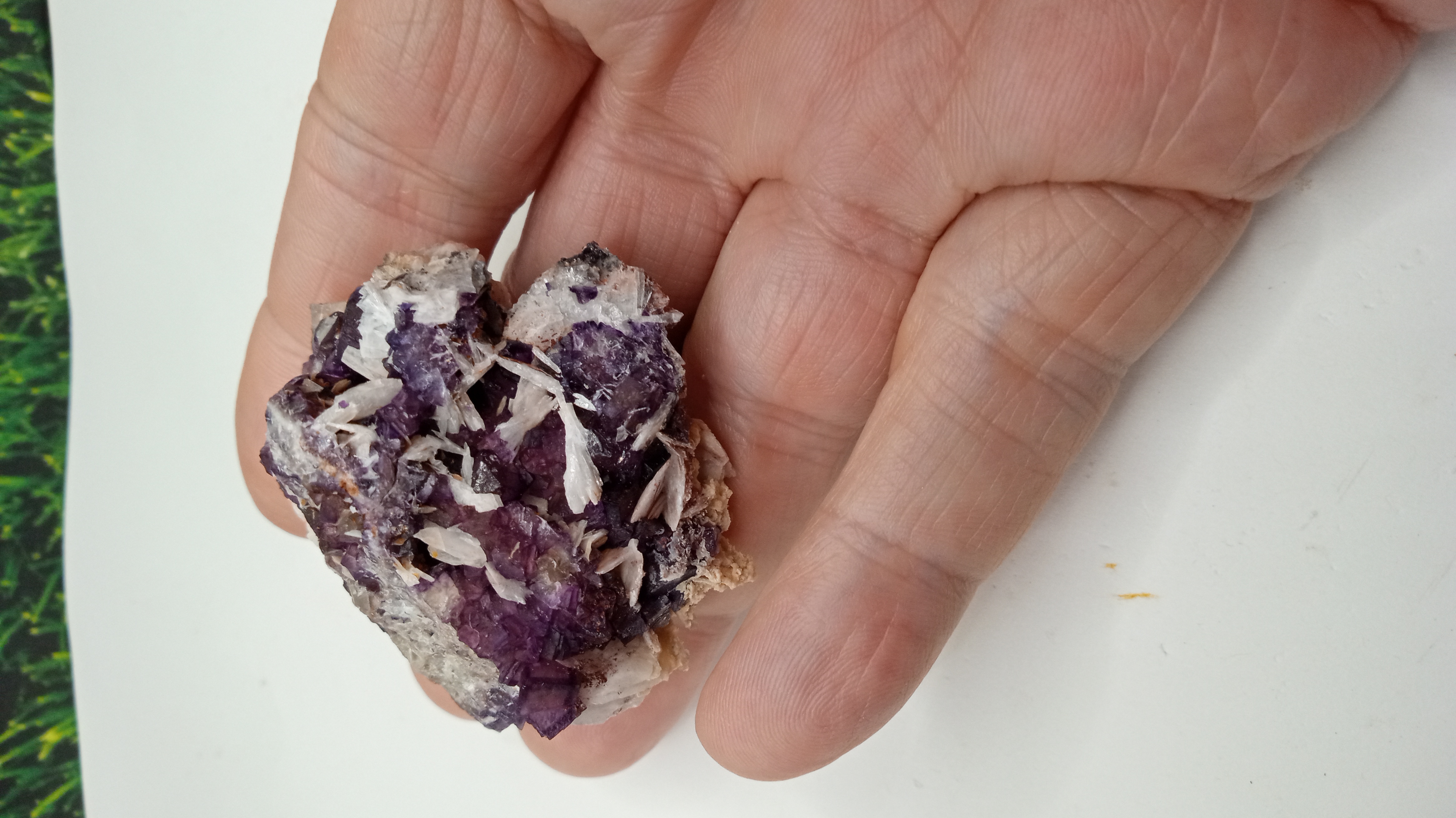 Purple Florite w/ Barite Mineral Specimen - Display Size ~ New Mexico ~