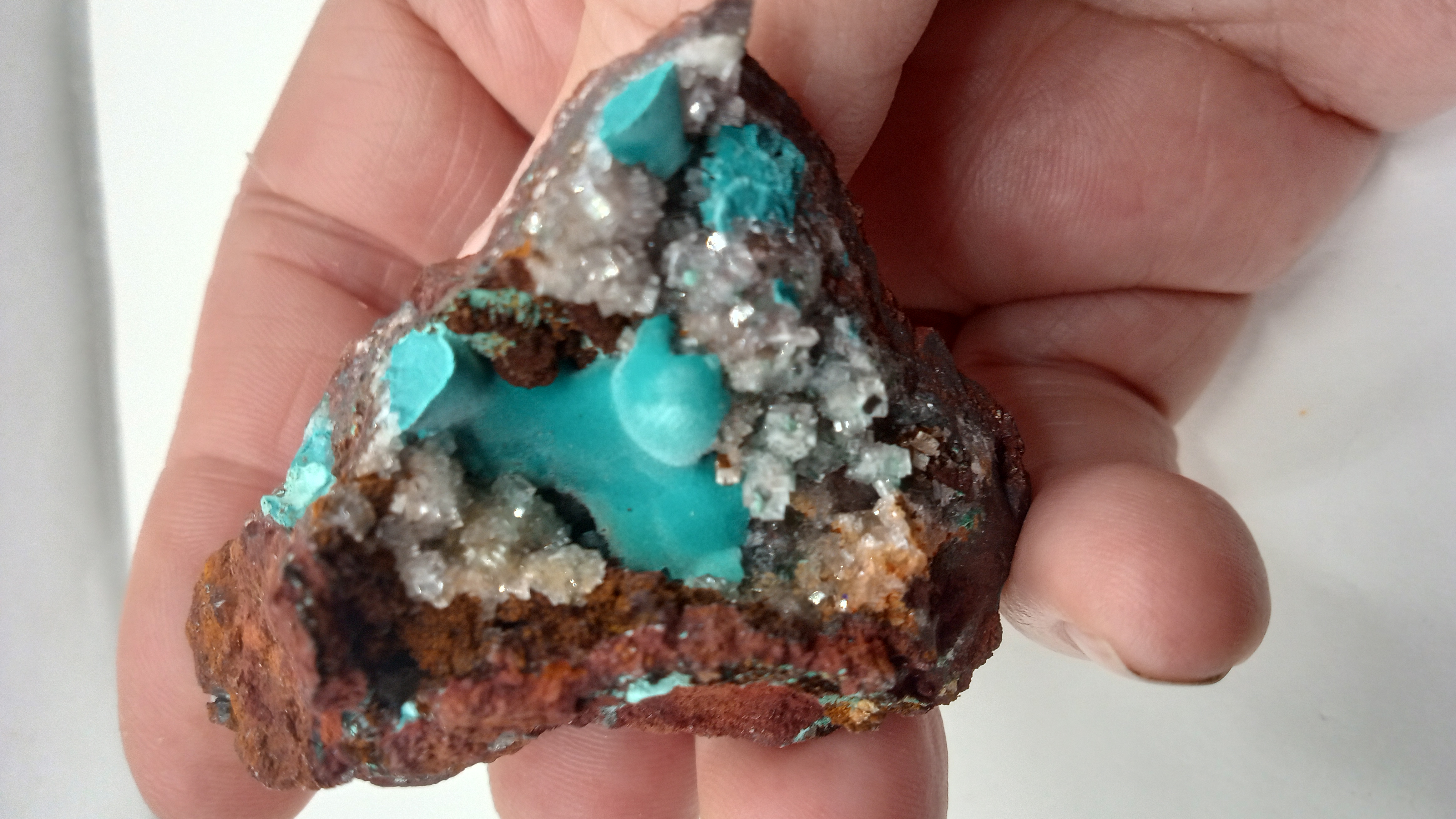 Beautiful Rosasite Mineral Specimen Christmas Mine AZ