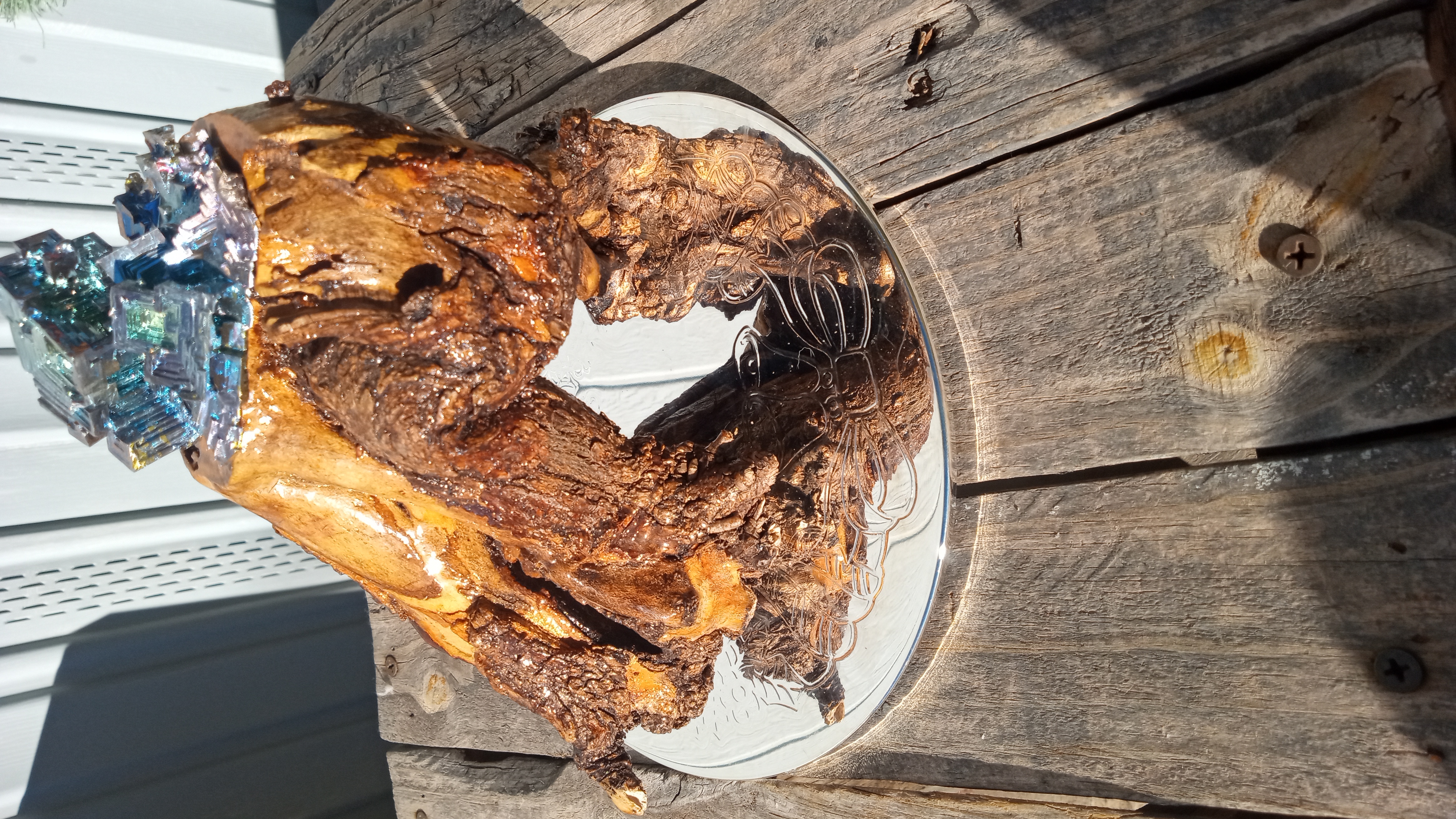 Bismuth Crystal Mineral Beautiful ~ Natures Stand  = Handmade ~