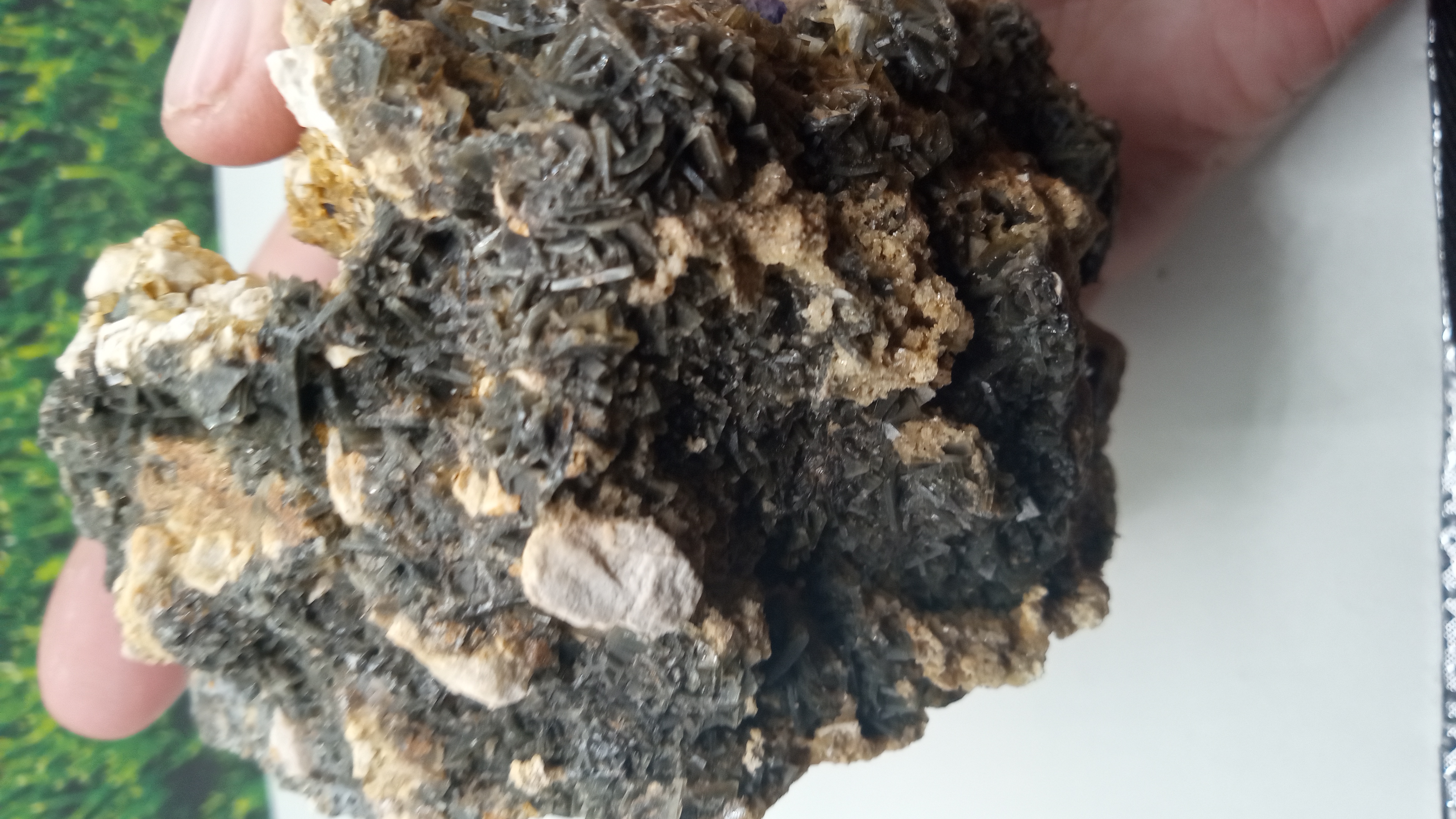 Dark Barite w/ Purple Fluorite - Rare ~ Over 1 LB -Central New Mexico -