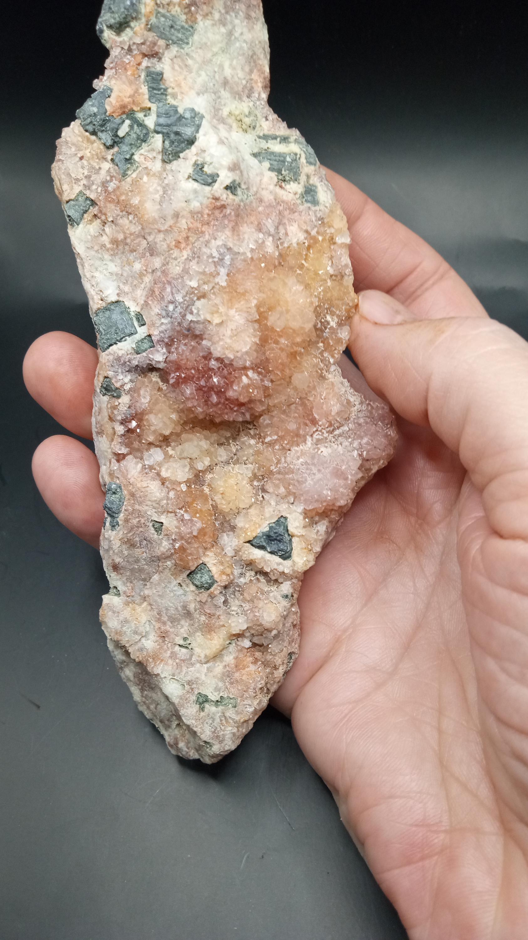 Pegmatite w/ Orange Calcite