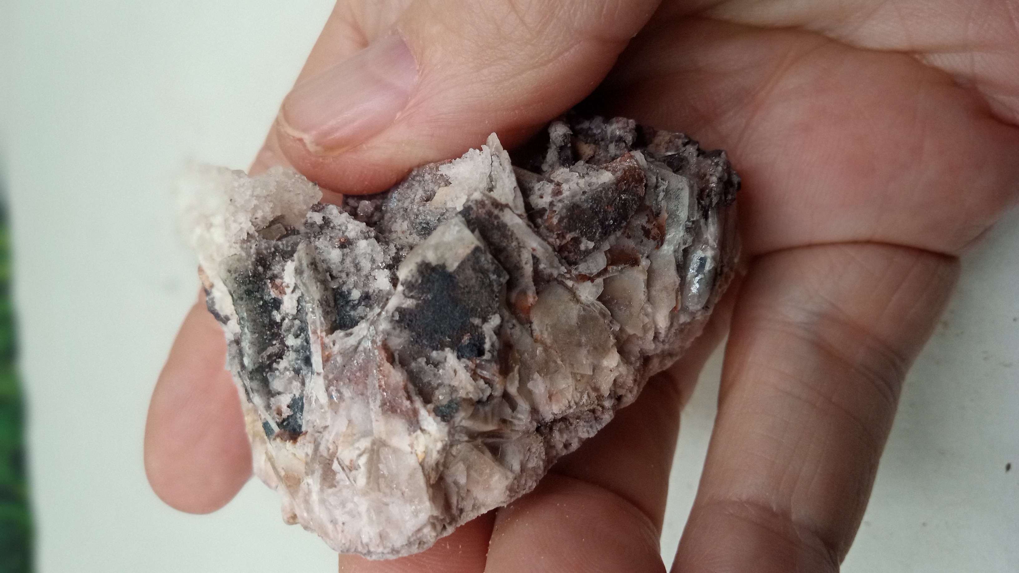 Purple Fluorite w/ Barite Mineral Specimen ~ 