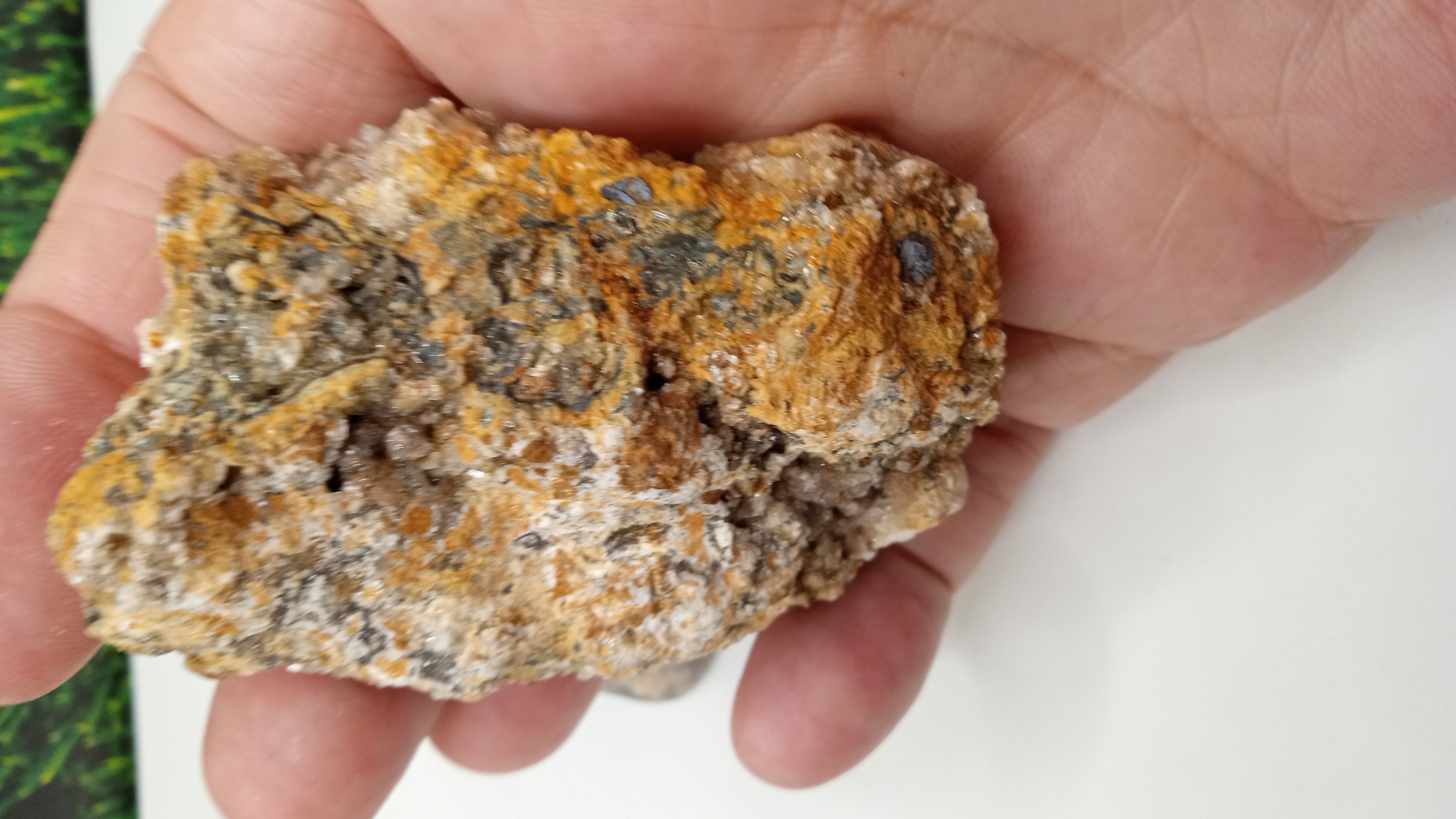 Granite w/ Calcite Mineral Specimen - New Mexico -