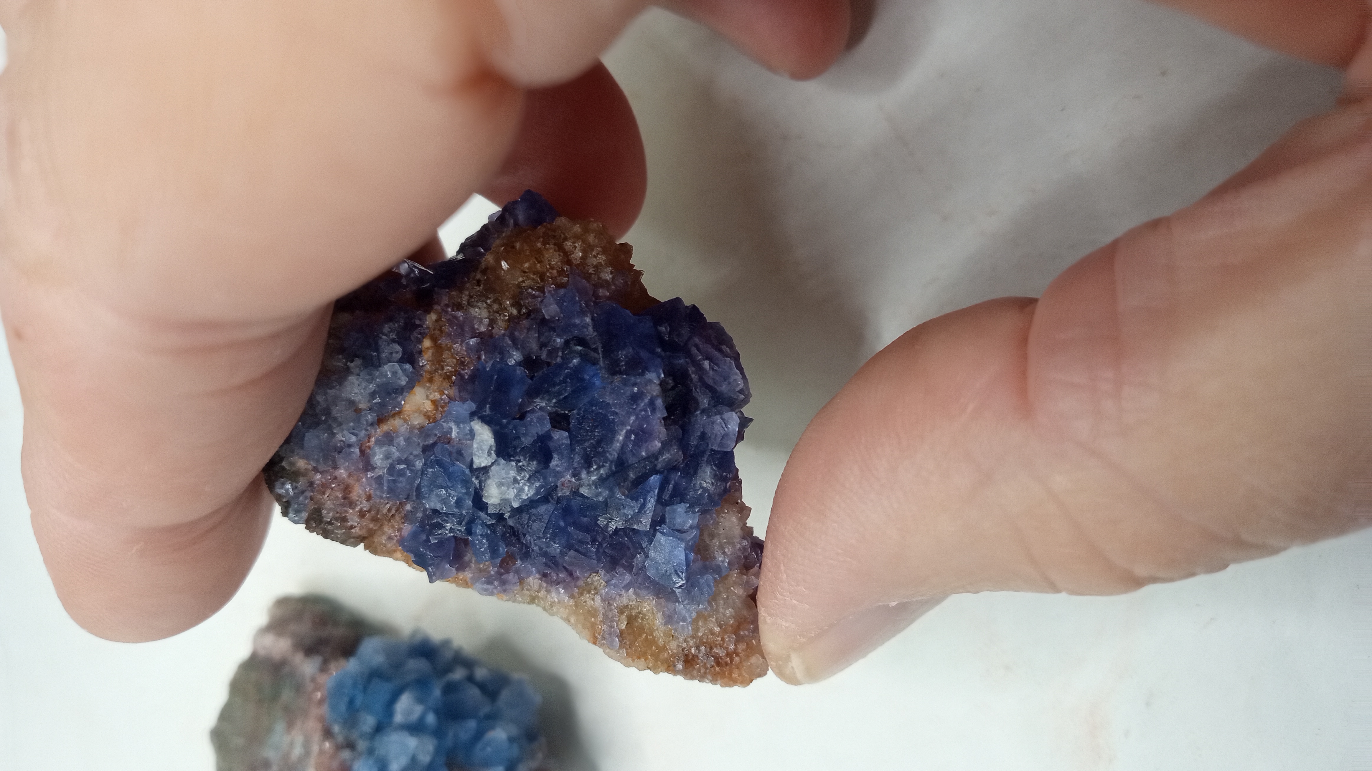 Blue Dark Fluorite Mineral Specimens ( 2 ) Included