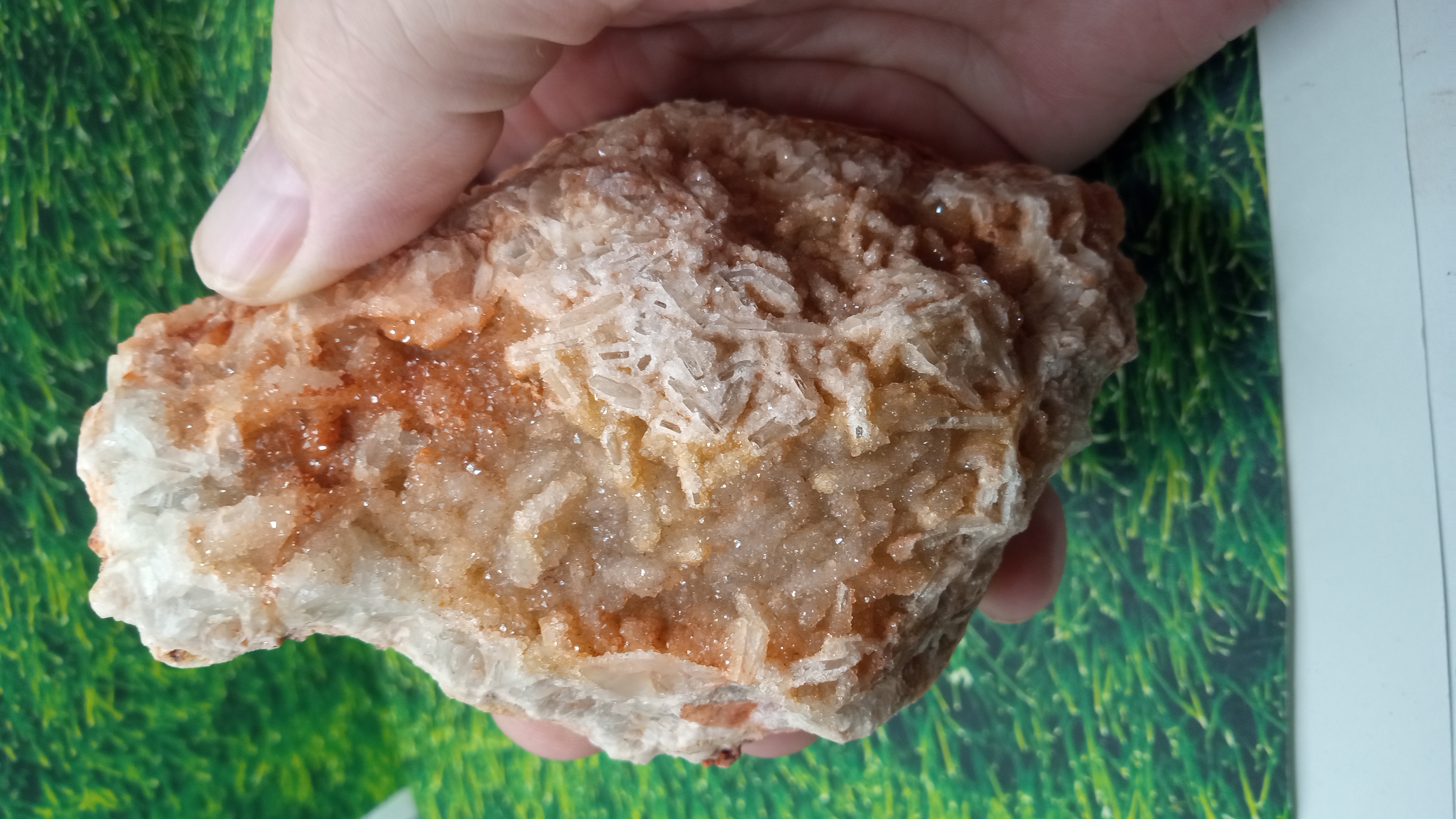 Orange Quartz w/ Calcite Cubes / Druzy Crystals  ~ New Mexico ~