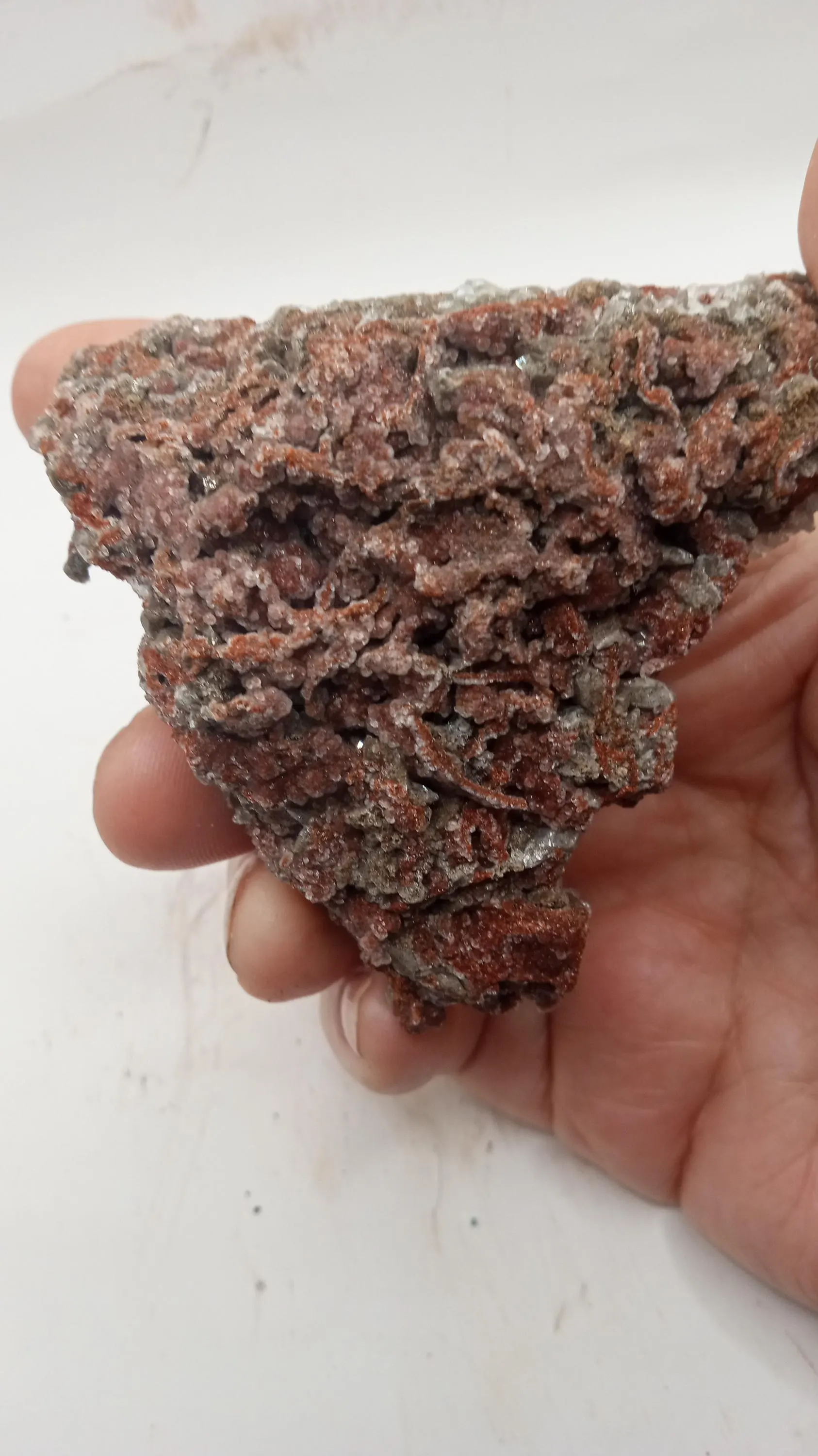 Vanadinite w/ Calcite Mineral Specimen -