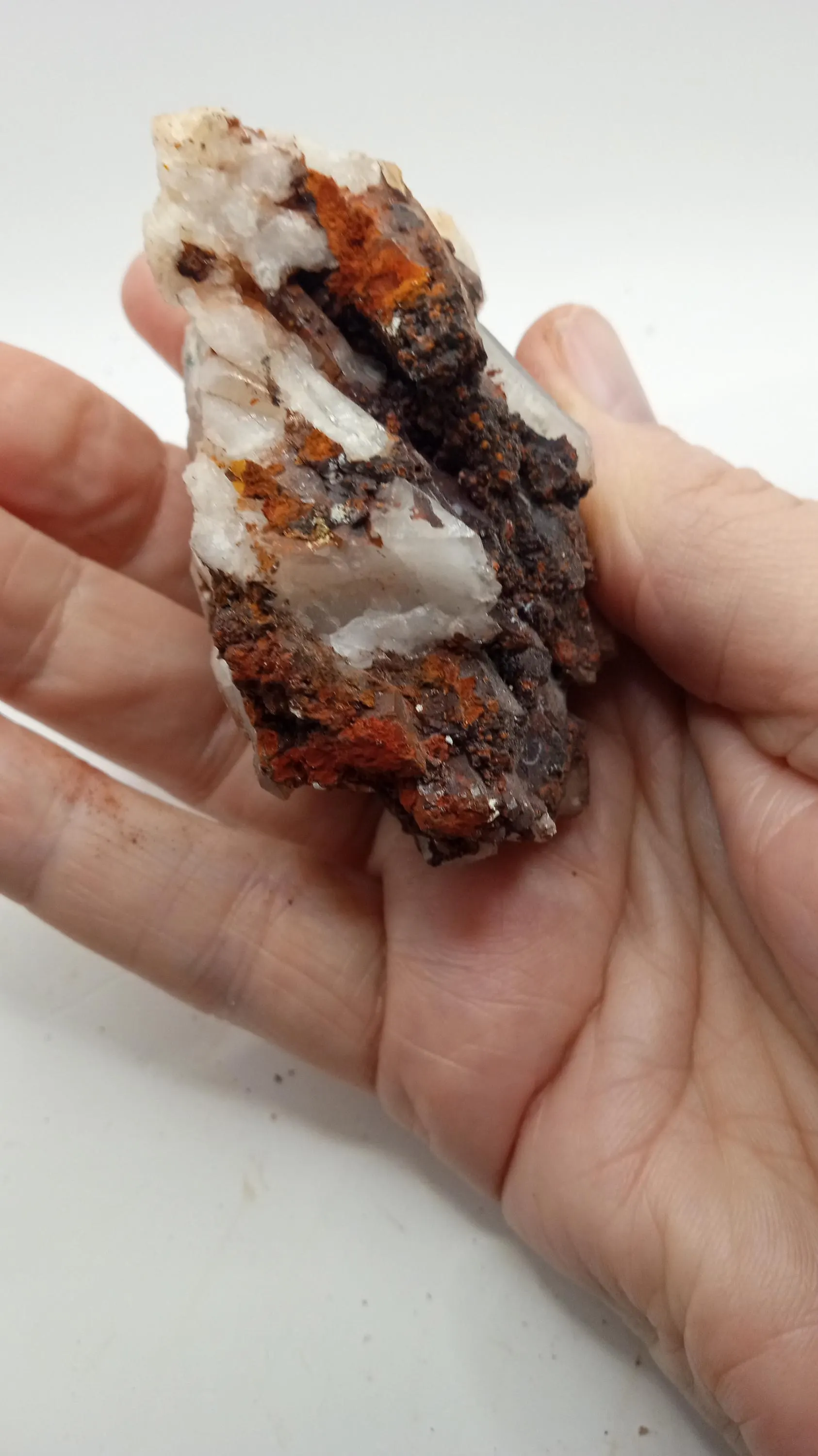 White w Red Calcite Mineral Specimens ( 2 ) Included