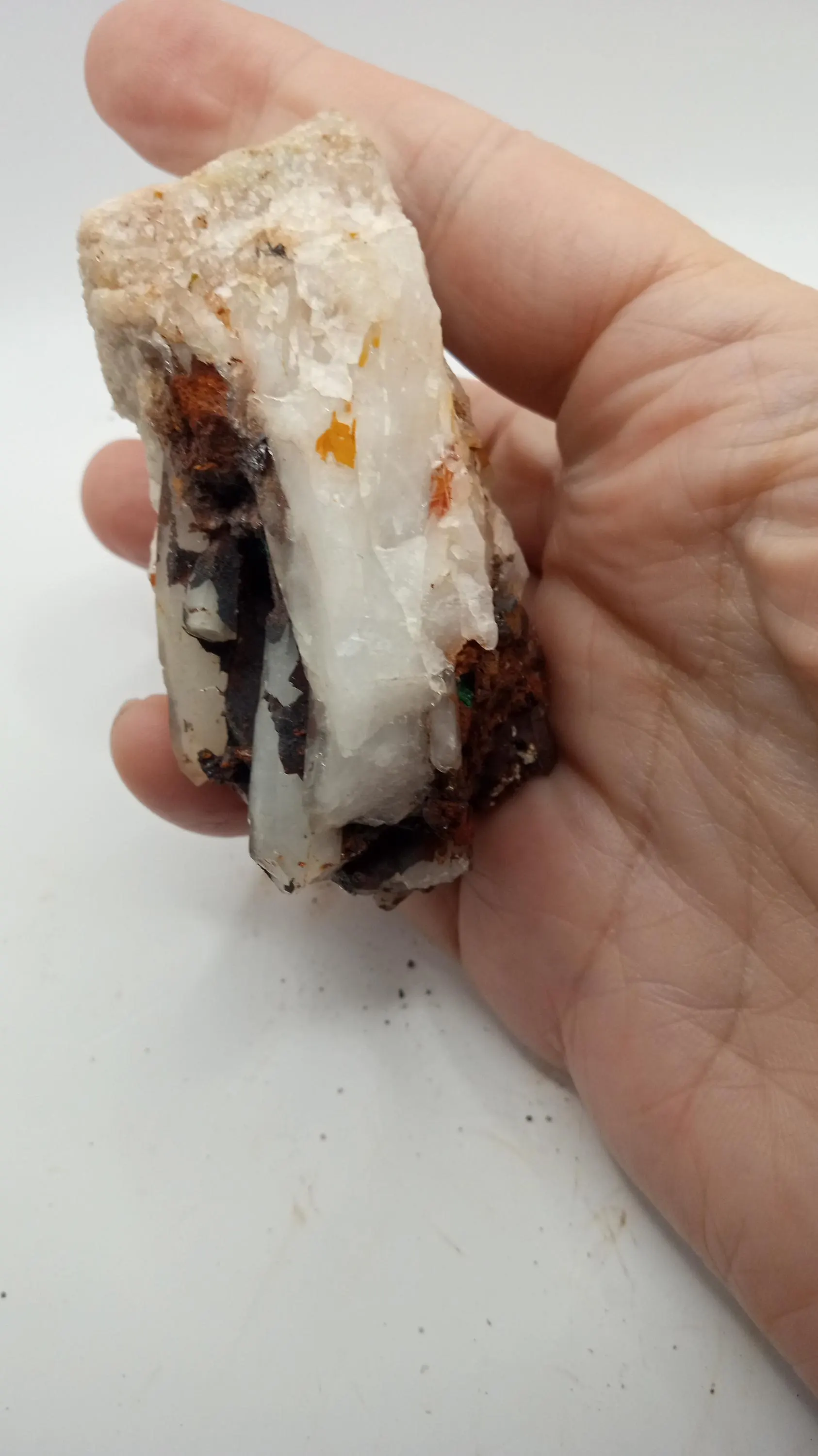 White w Red Calcite Mineral Specimens ( 2 ) Included