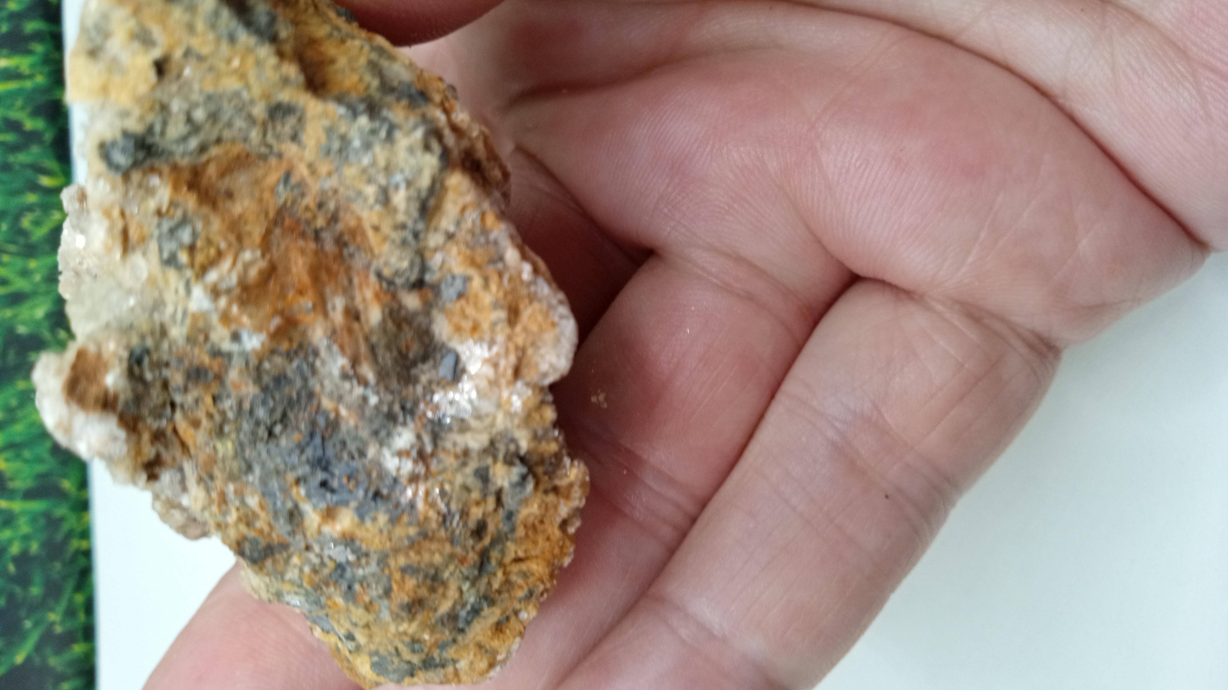 Granite w/ Calcite Mineral Specimen - New Mexico -